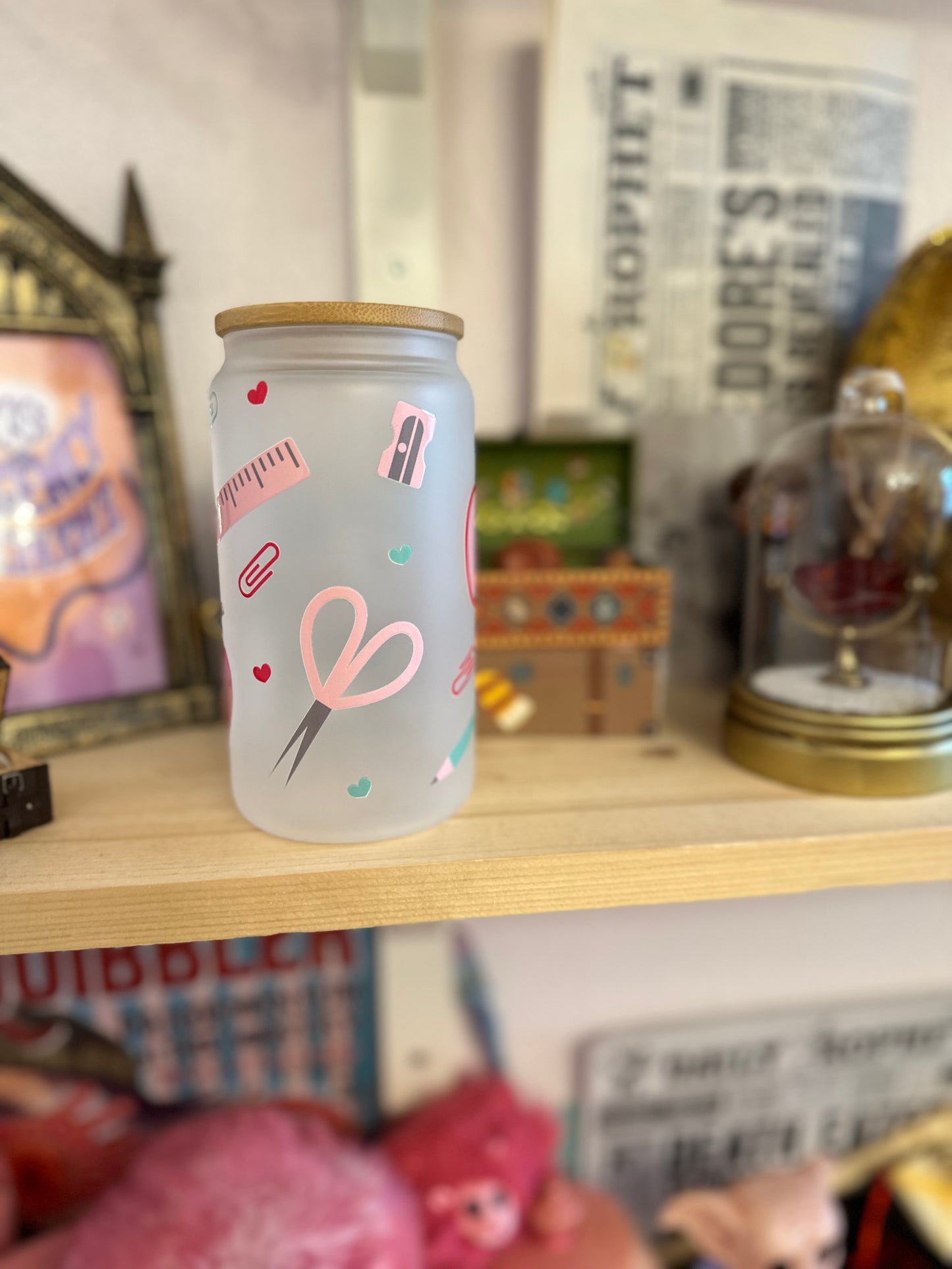 Enseignant(e) - apprendre et enseigner ✨ verre avec paille et couvercle bambou