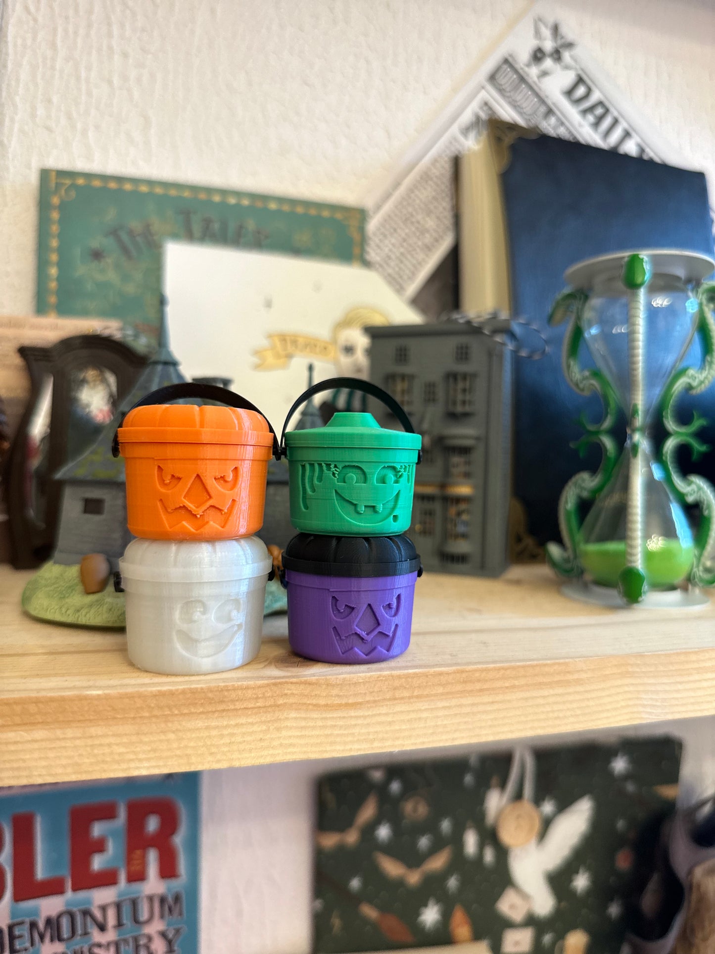 Nostalgie mode spooky - Bucket ✨ verre givré orange avec paille et couvercle bambou