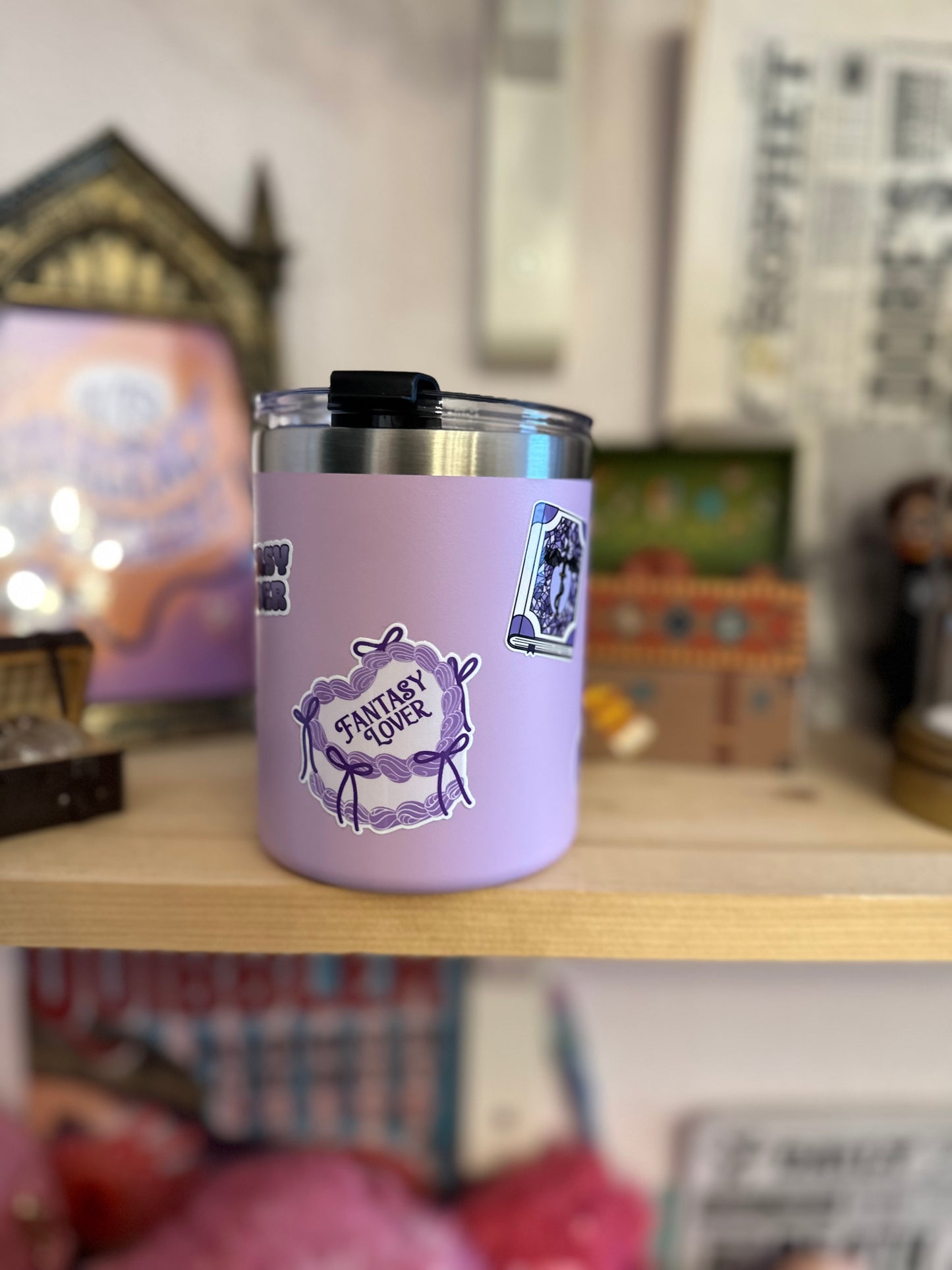 Fantasy Reader - Book Collection - Stainless Steel Mug - 12 Oz