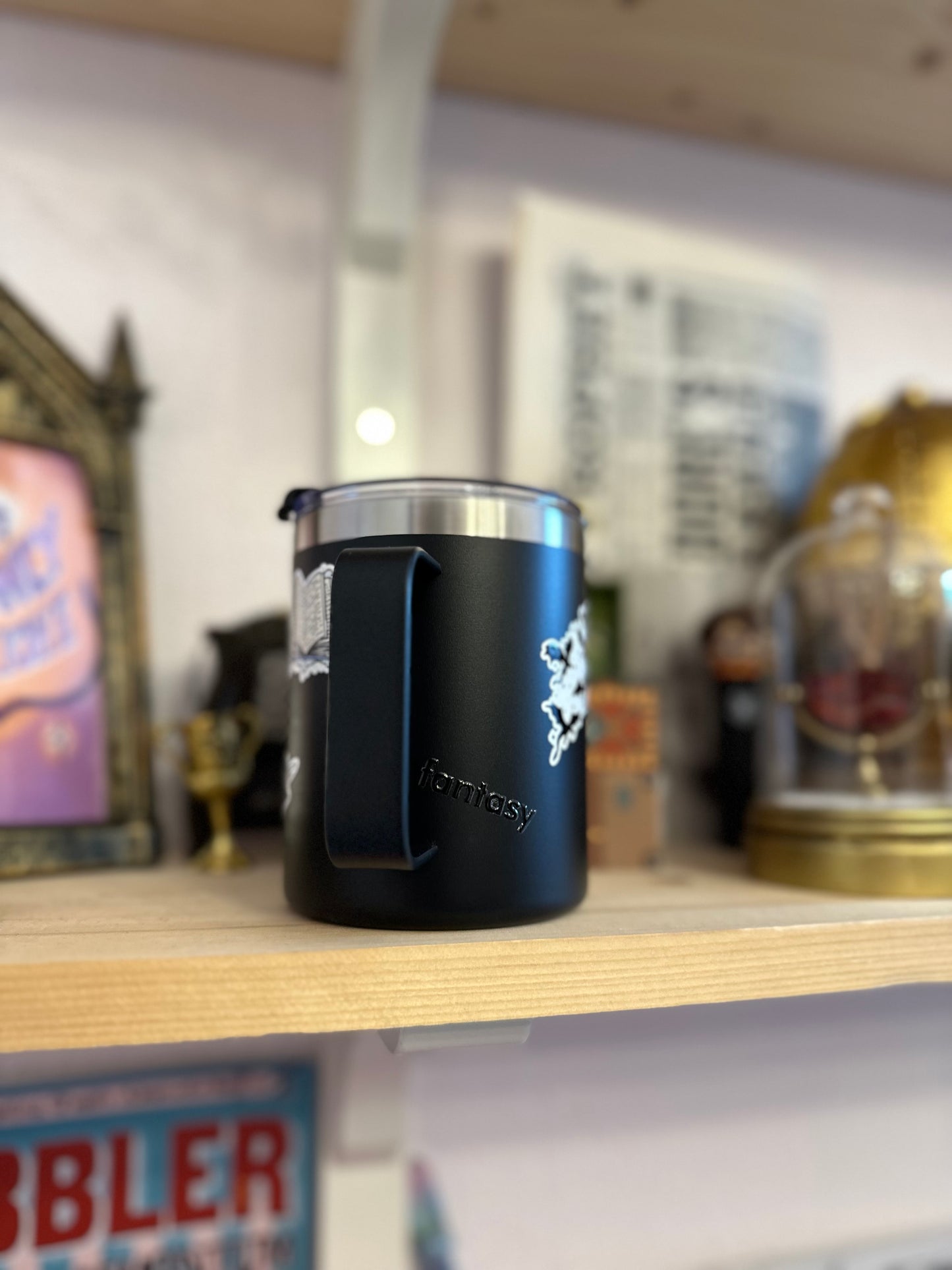 Fantasy Reader - Book Collection - Stainless Steel Mug - 12 Oz