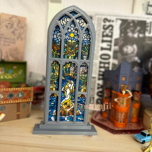 Mermaid stained glass decoration - Magical decoration