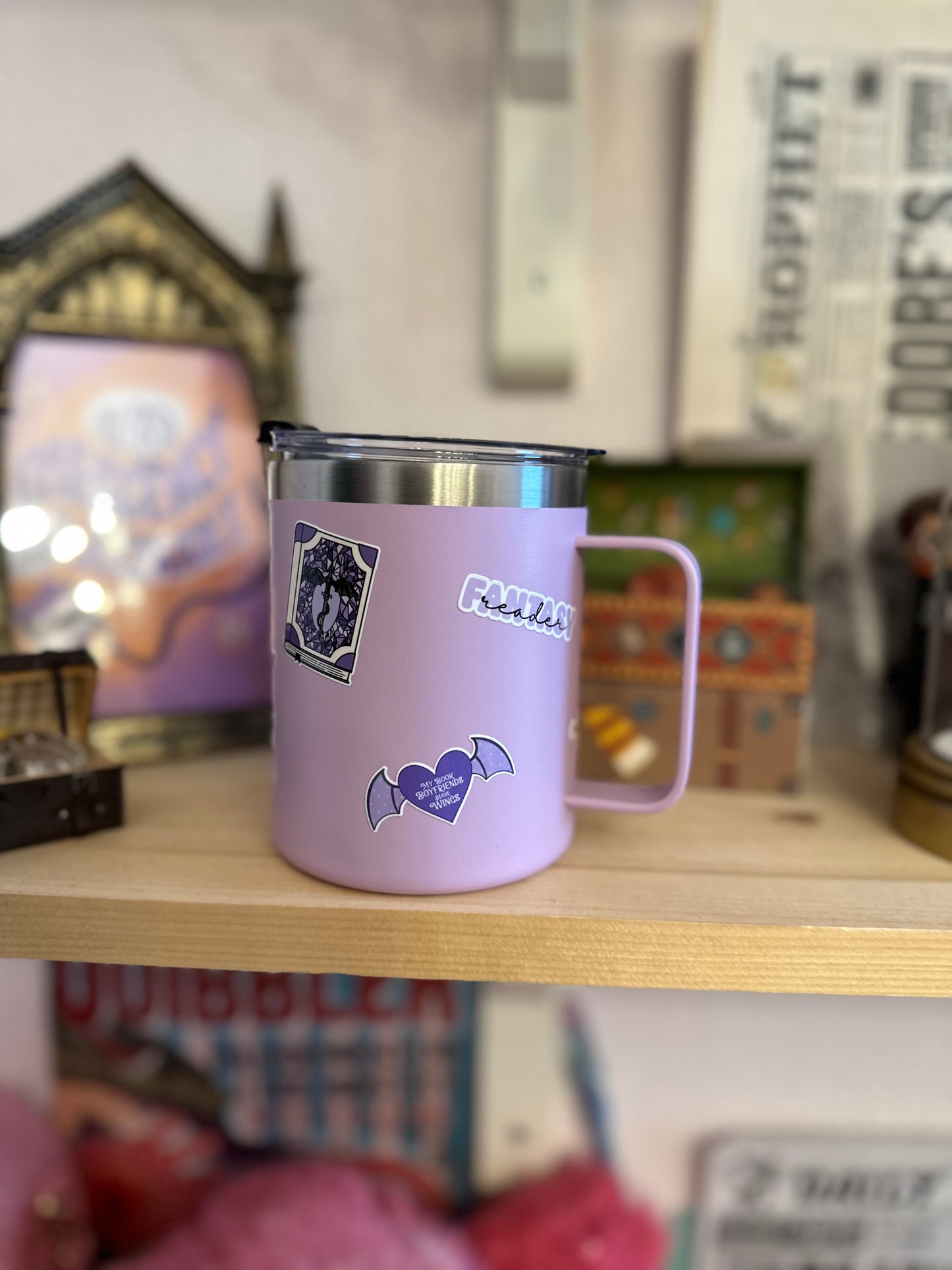 Fantasy Reader - Book Collection - Stainless Steel Mug - 12 Oz