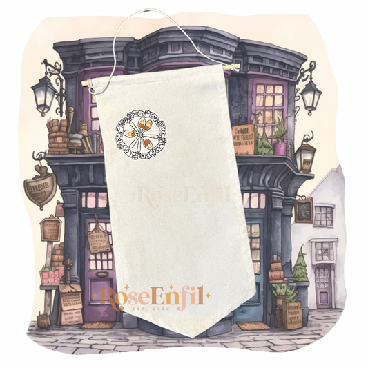 Family clock banner ~ pin or earring holder