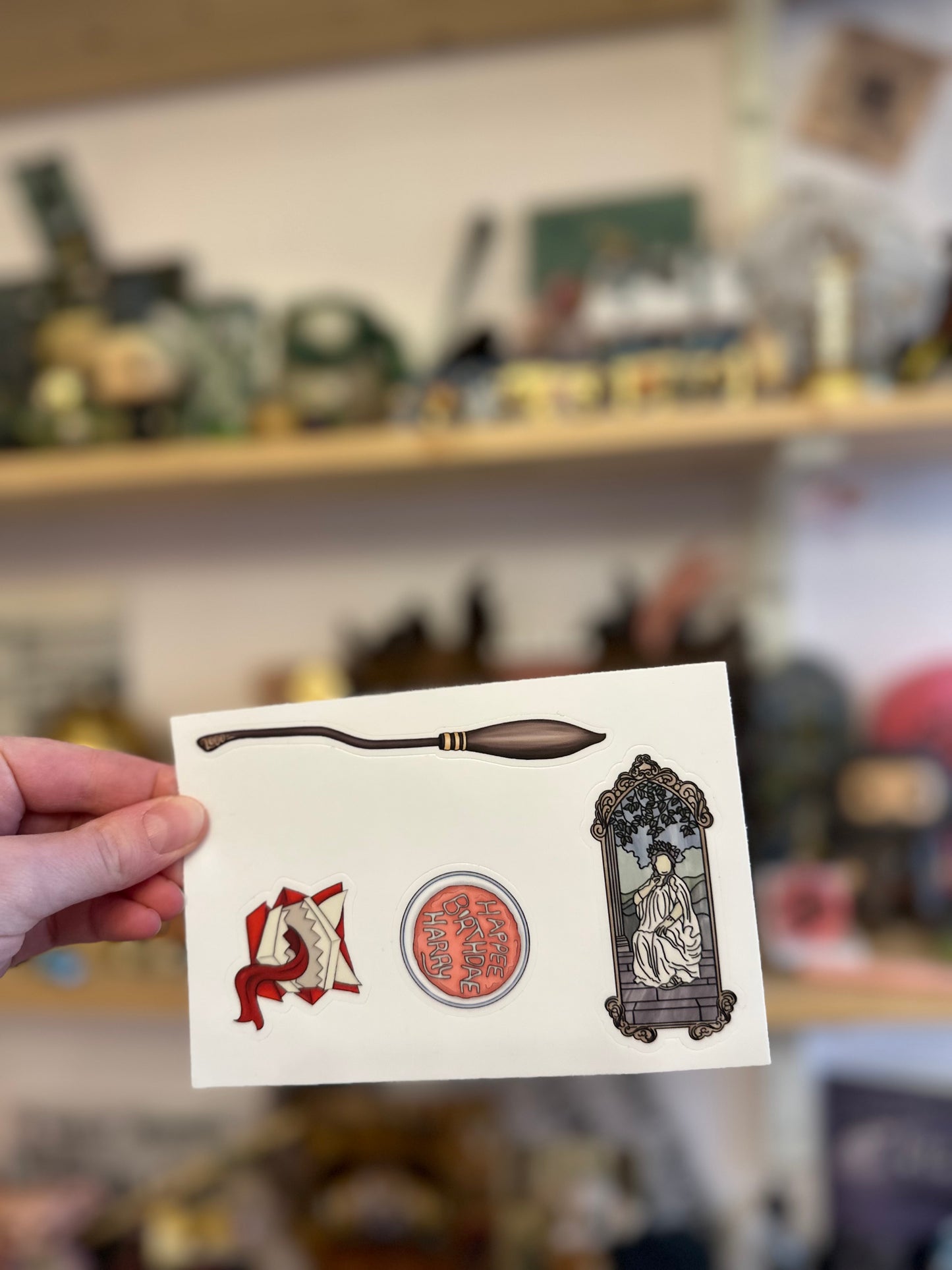 Feuille d’autocollants stickers - objets magiques - résistant à l'eau