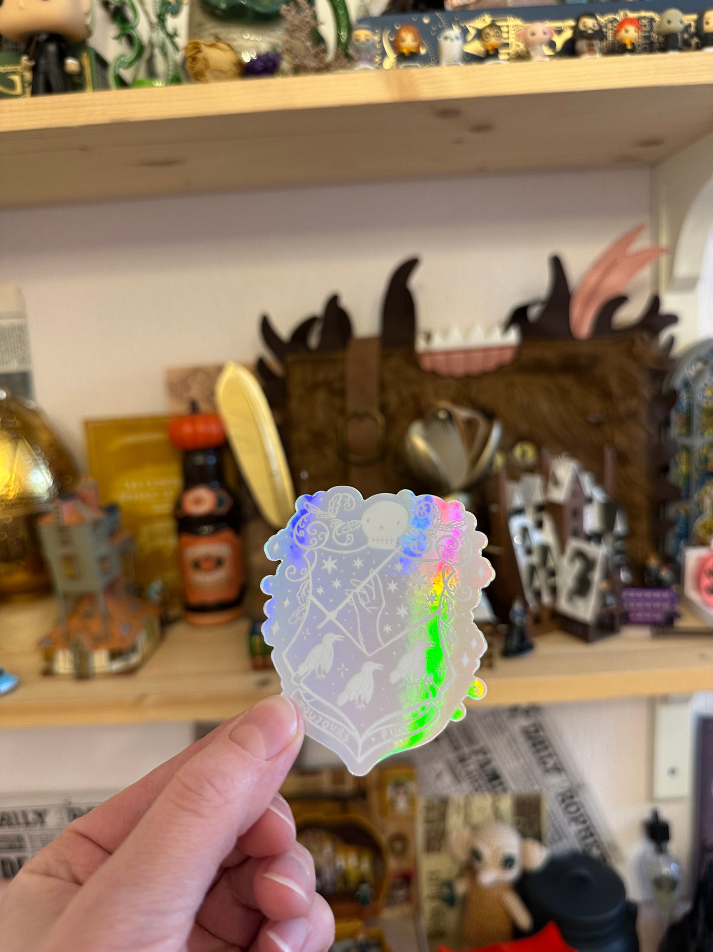 Autocollant sticker - Blason de la famille - résistant à l'eau / holographique