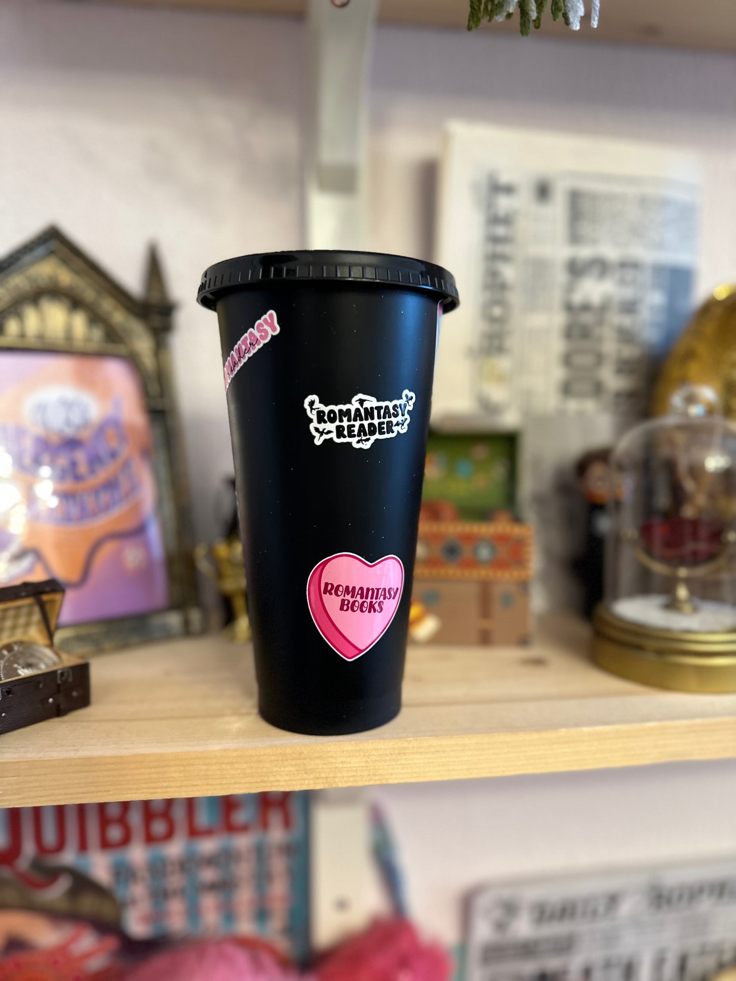 Club de lecture - Romantasy ✨ verre avec couvercle & paille