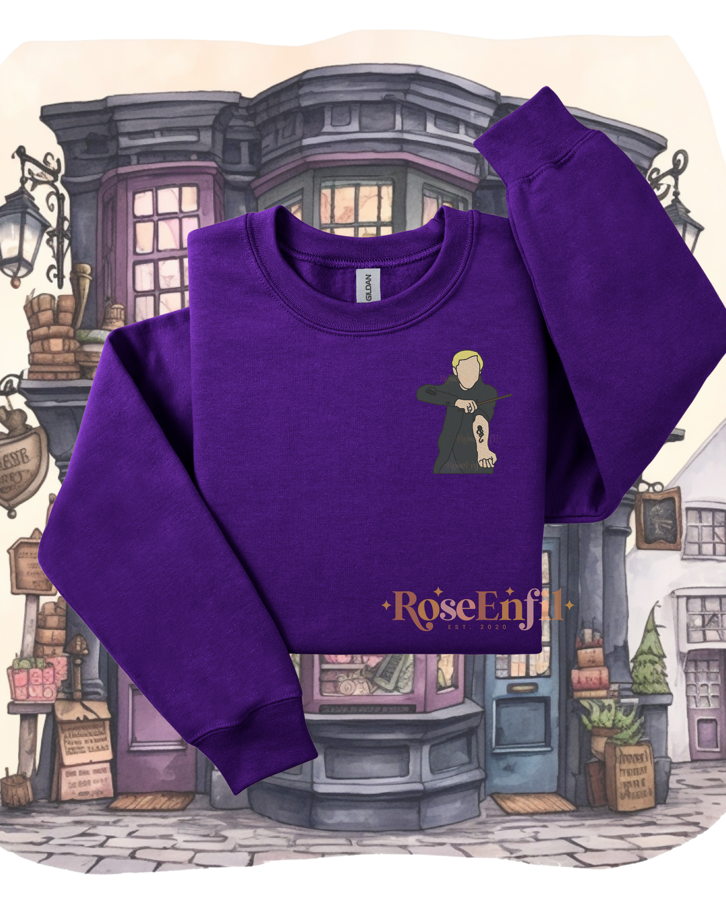 Draco (Draco) - Tattoo - The Boy Who Had No Choice - Magic Embroidery Collection - Multiple Colors