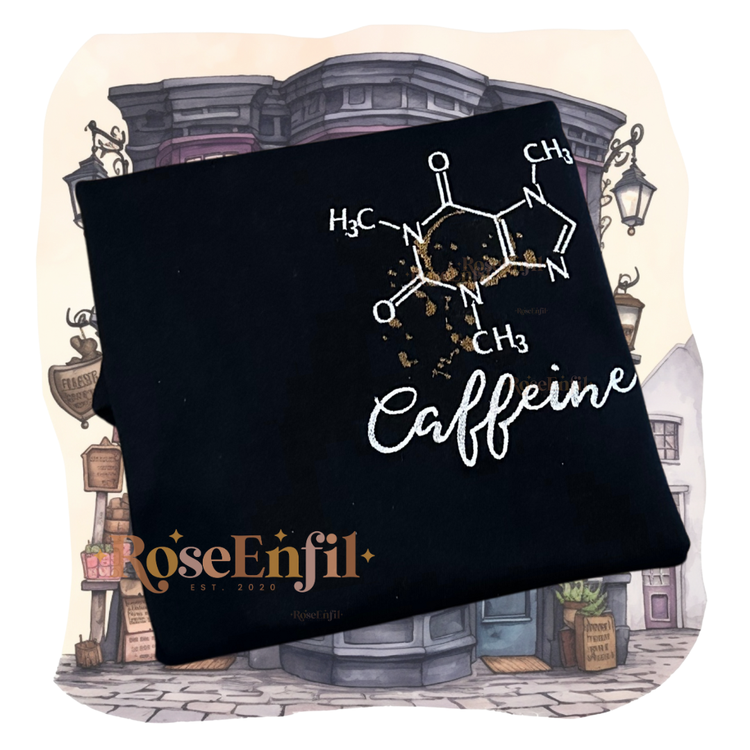 Molécule caféine - Broderie passion - Plusieurs couleurs