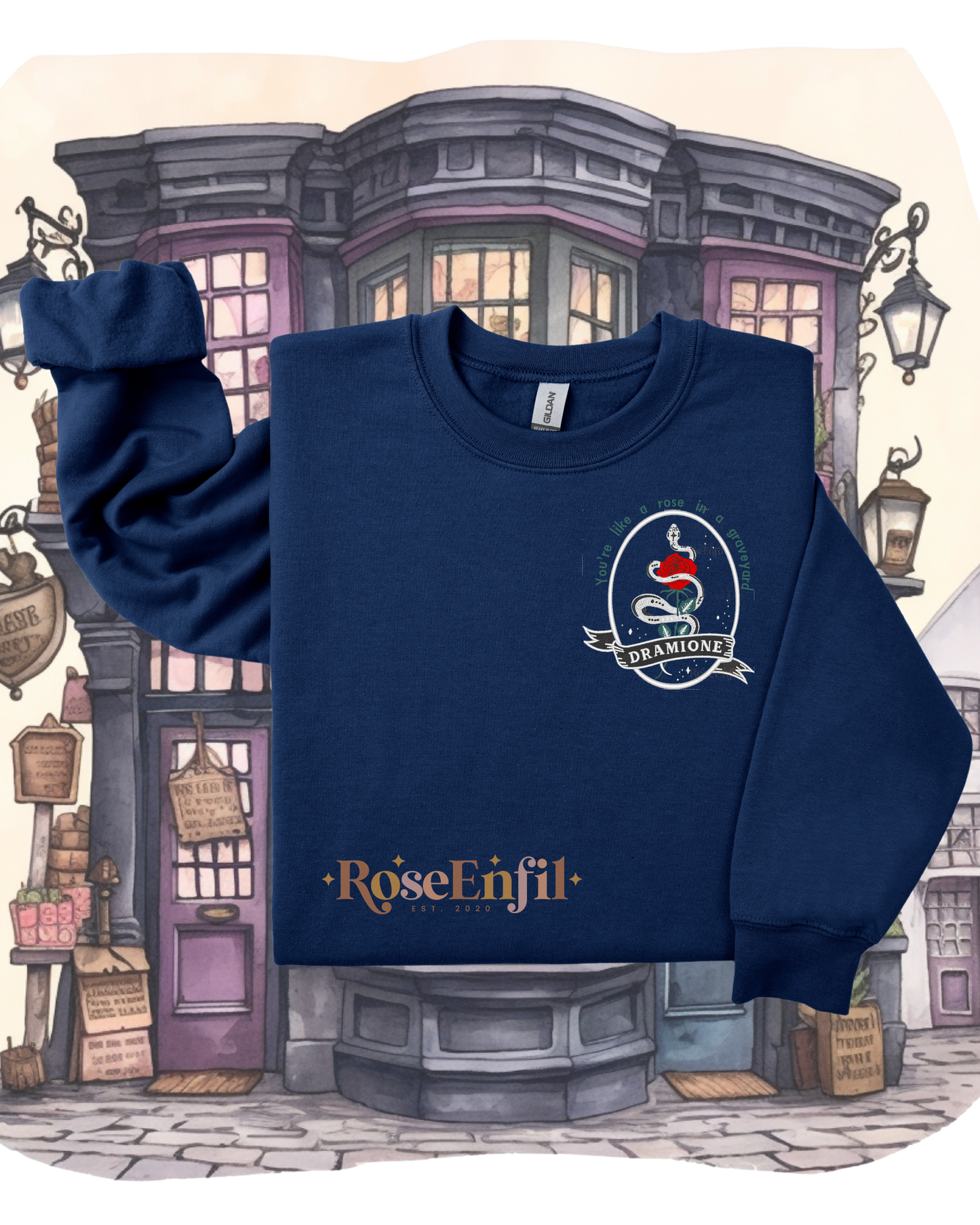 Dramione - Rose dans un cimetière - Fanfiction - Collection broderie magique - Plusieurs couleurs