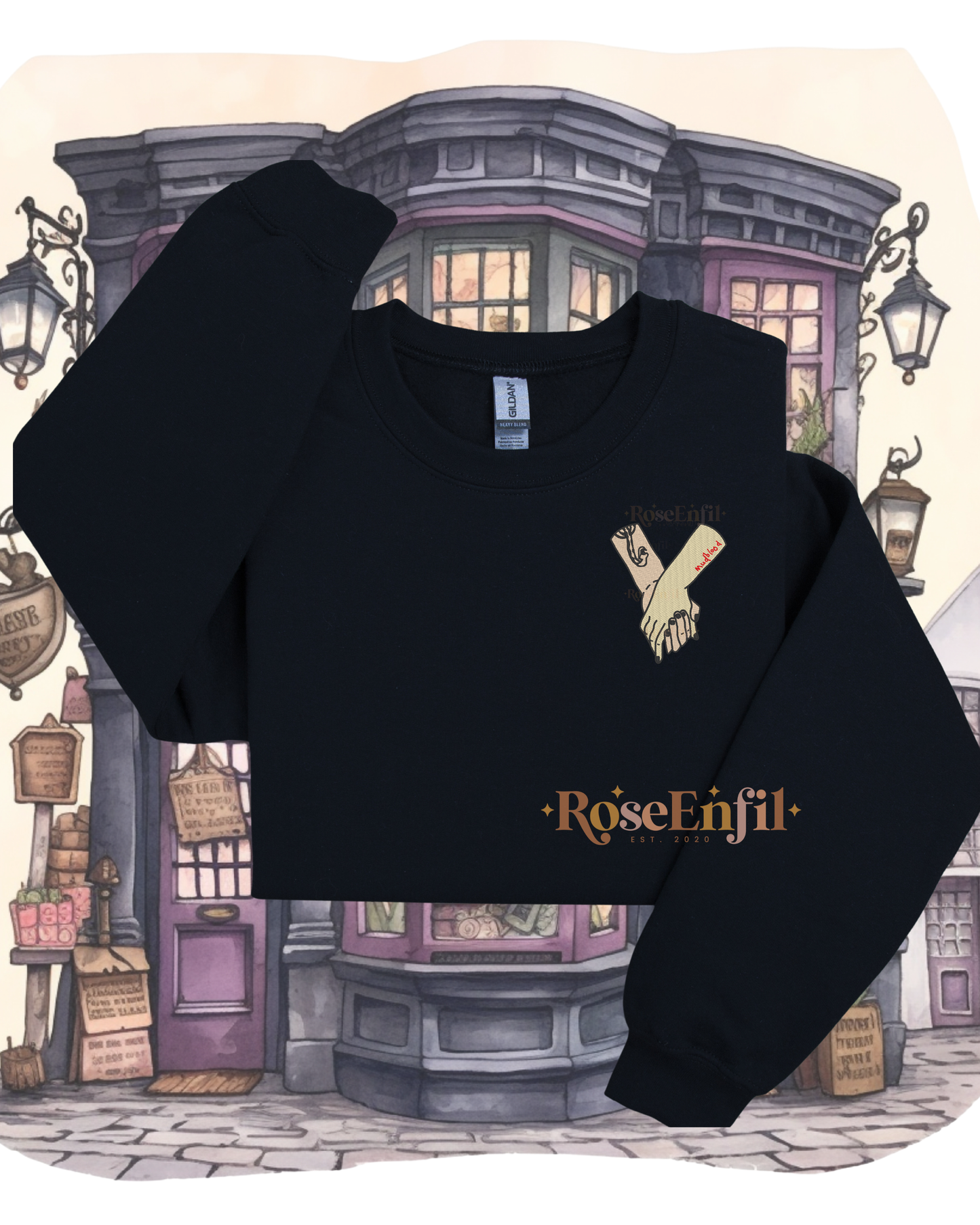 Dramione fanfiction (hand with tattoo and hand with scar) - Harry Potter magical collection - Embroidery (multiple colors)