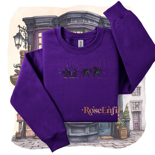 Elfe libre et traineau - Collection magique imprimé (gris cendres ou violet)