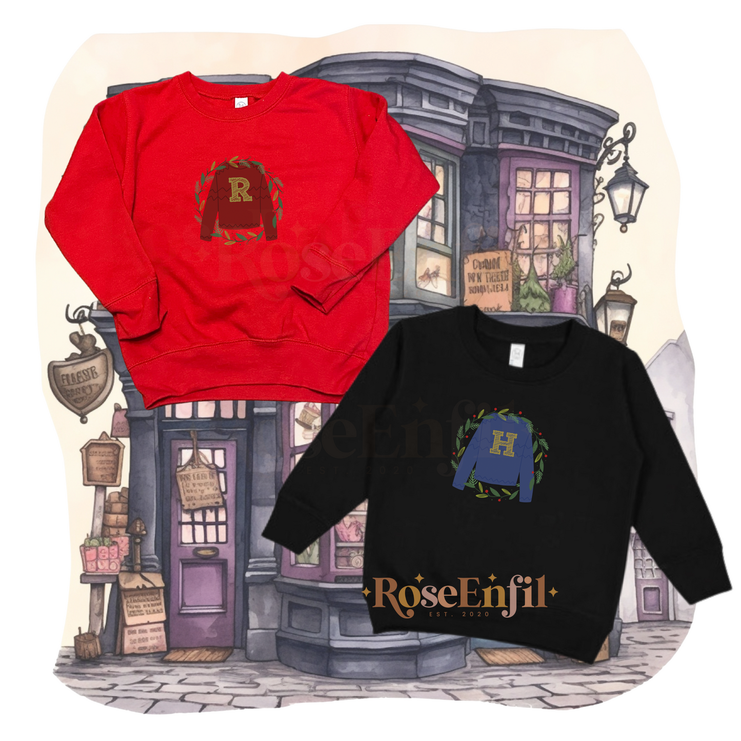 RON et Harry - Pull de Noël, Molly W. version moderne et confortable - Imprimé ✨ TAILLE ENFANT (deux couleurs)