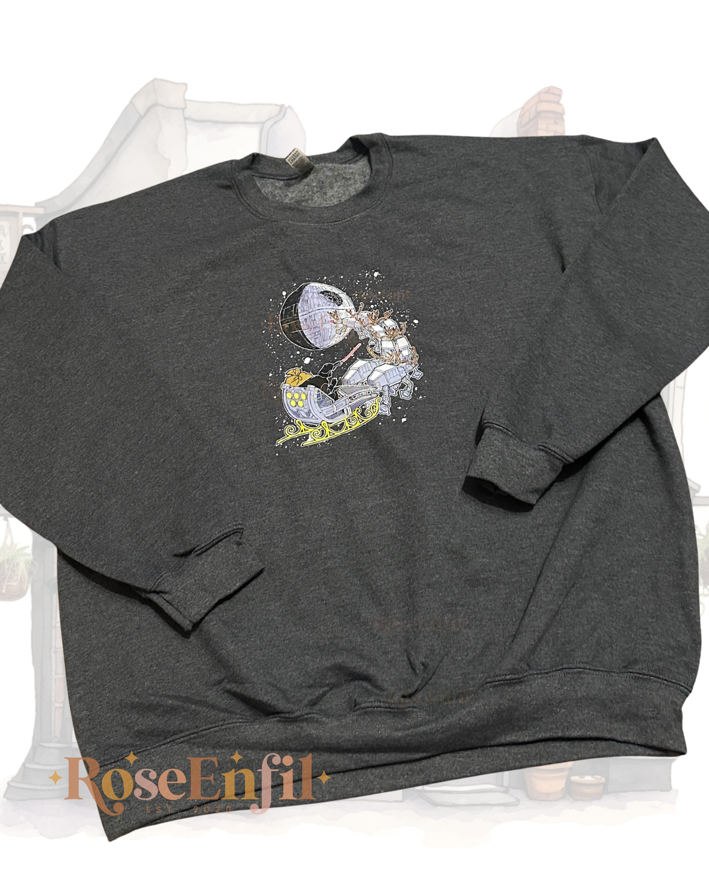 Étoile noire - Traineau du côté sombre - Noël - Imprimé