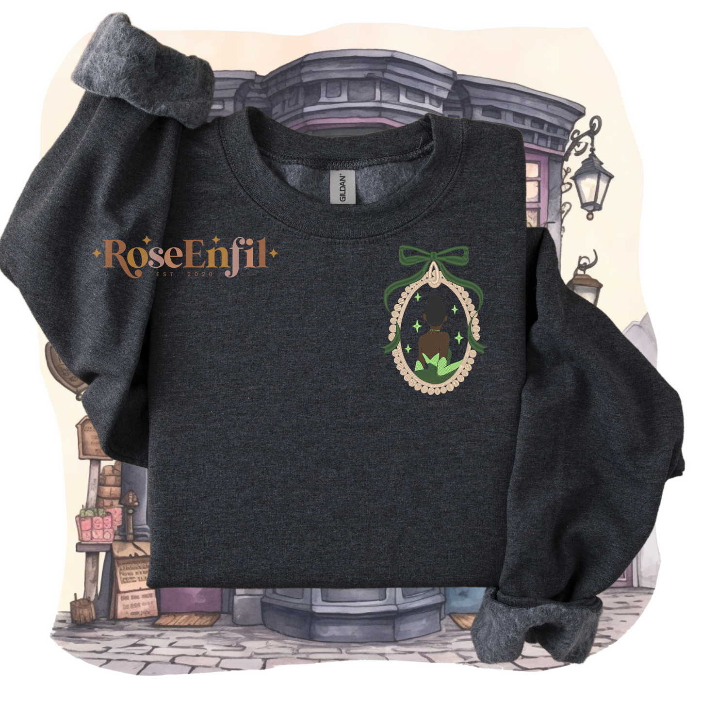 Portrait Princesse Grenouille - Collection Princesse - Broderie magique - Plusieurs couleurs