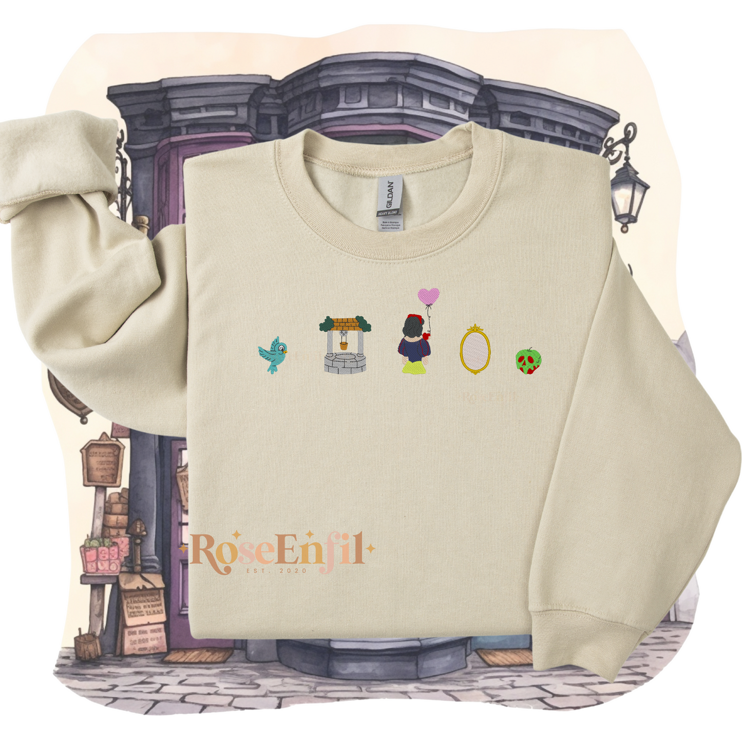 Blanche (icones et symboles) - Collection Princesse - Broderie magique - Plusieurs couleurs