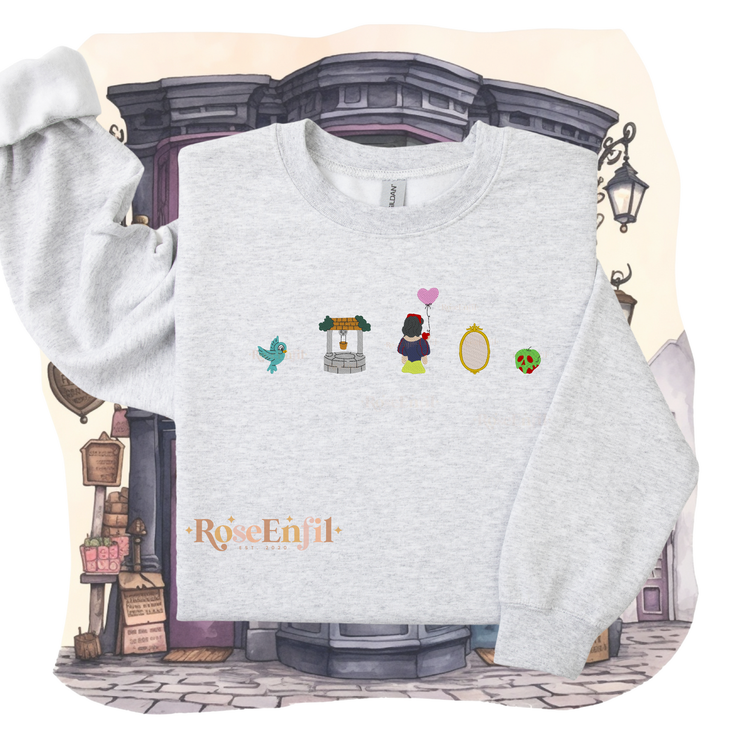 Blanche (icones et symboles) - Collection Princesse - Broderie magique - Plusieurs couleurs
