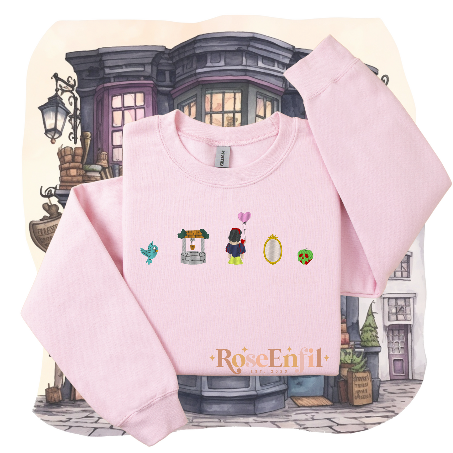 Blanche (icones et symboles) - Collection Princesse - Broderie magique - Plusieurs couleurs