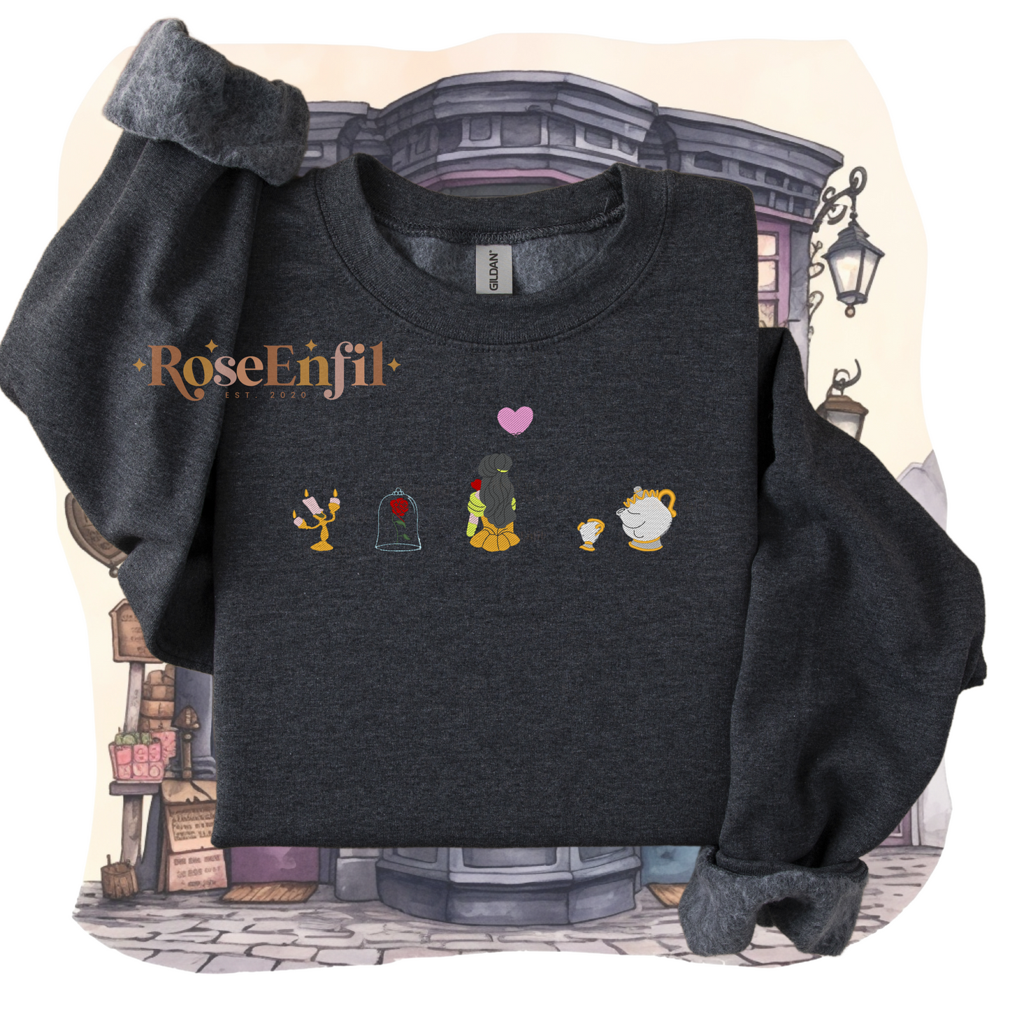 Beauty (enchanted items( - Princess Collection - Magical Embroidery - Multiple Colors