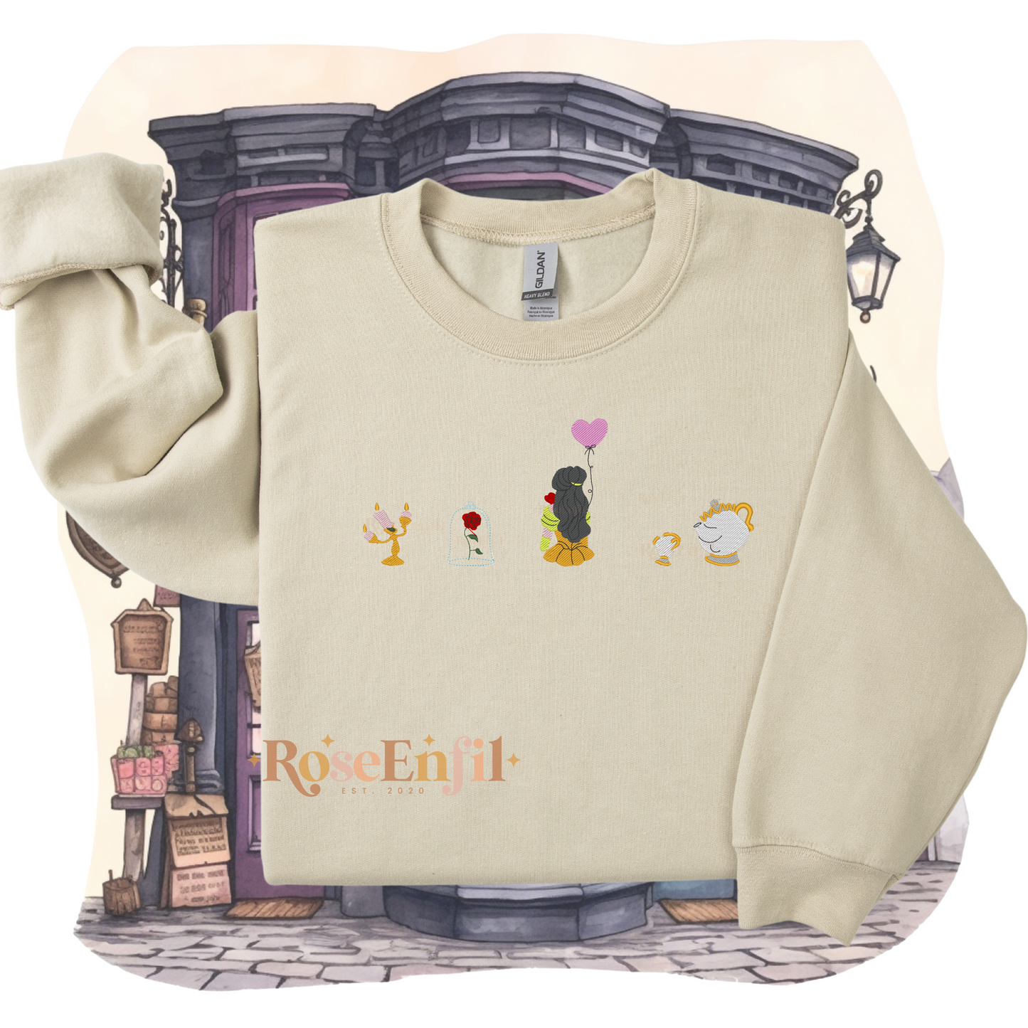 Belle (icones et symboles) - Collection Princesse - Broderie magique - Plusieurs couleurs
