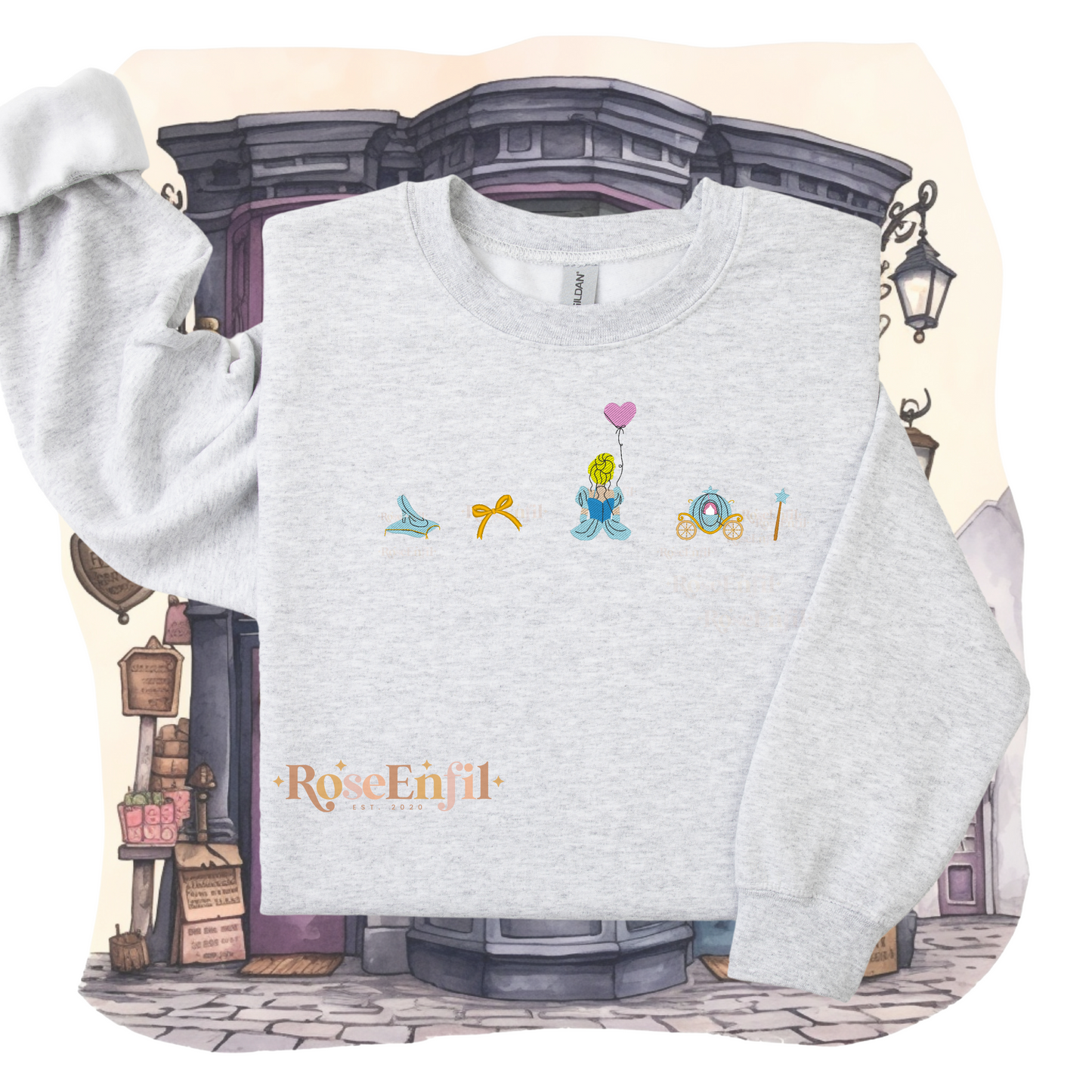 Princesse (pantoufle de verre et autres symboles) - Collection Princesse - Broderie magique - Plusieurs couleurs