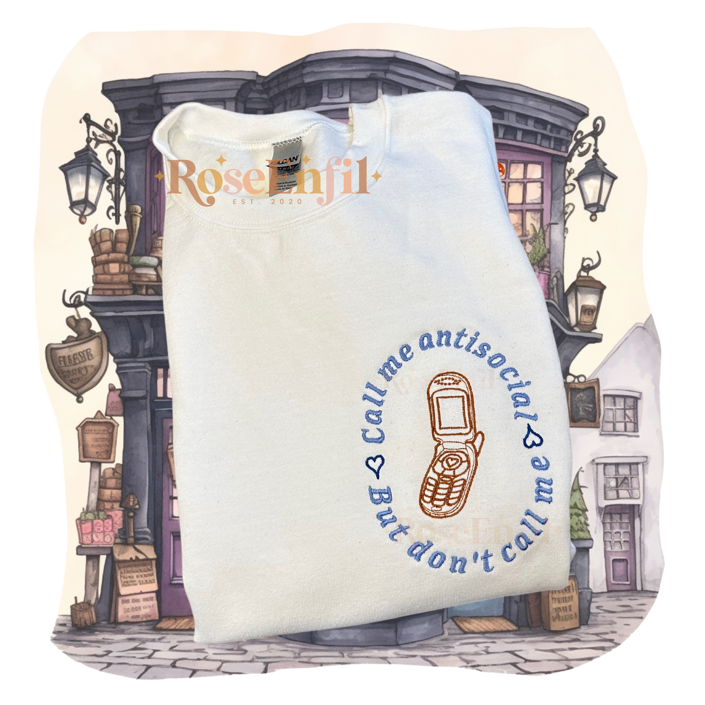 Antisociale - Collection broderie diverses - Plusieurs couleurs