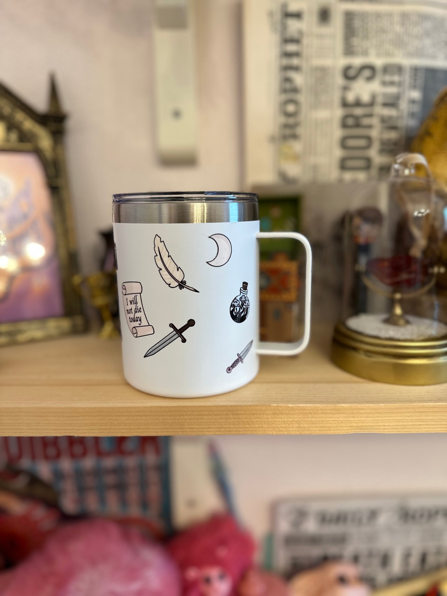 Amoureux des livres fantastiques - tasse acier inoxydable - 12 Oz