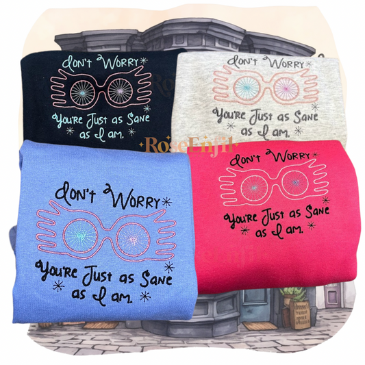 Luna - just as sane as i am - magical embroidery - several colors