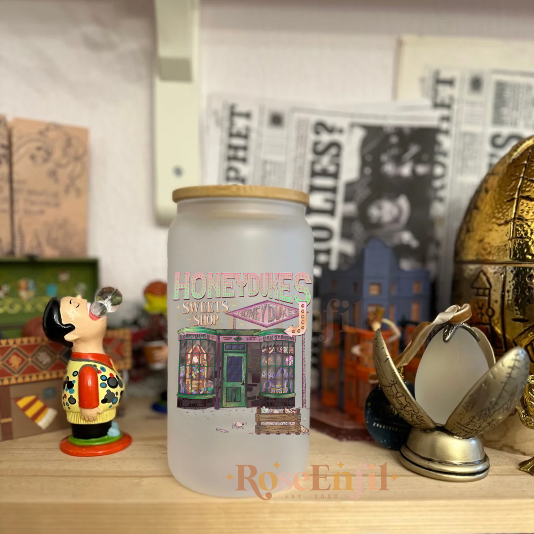 La boutique de bonbons ✨ verre avec paille et couvercle bambou