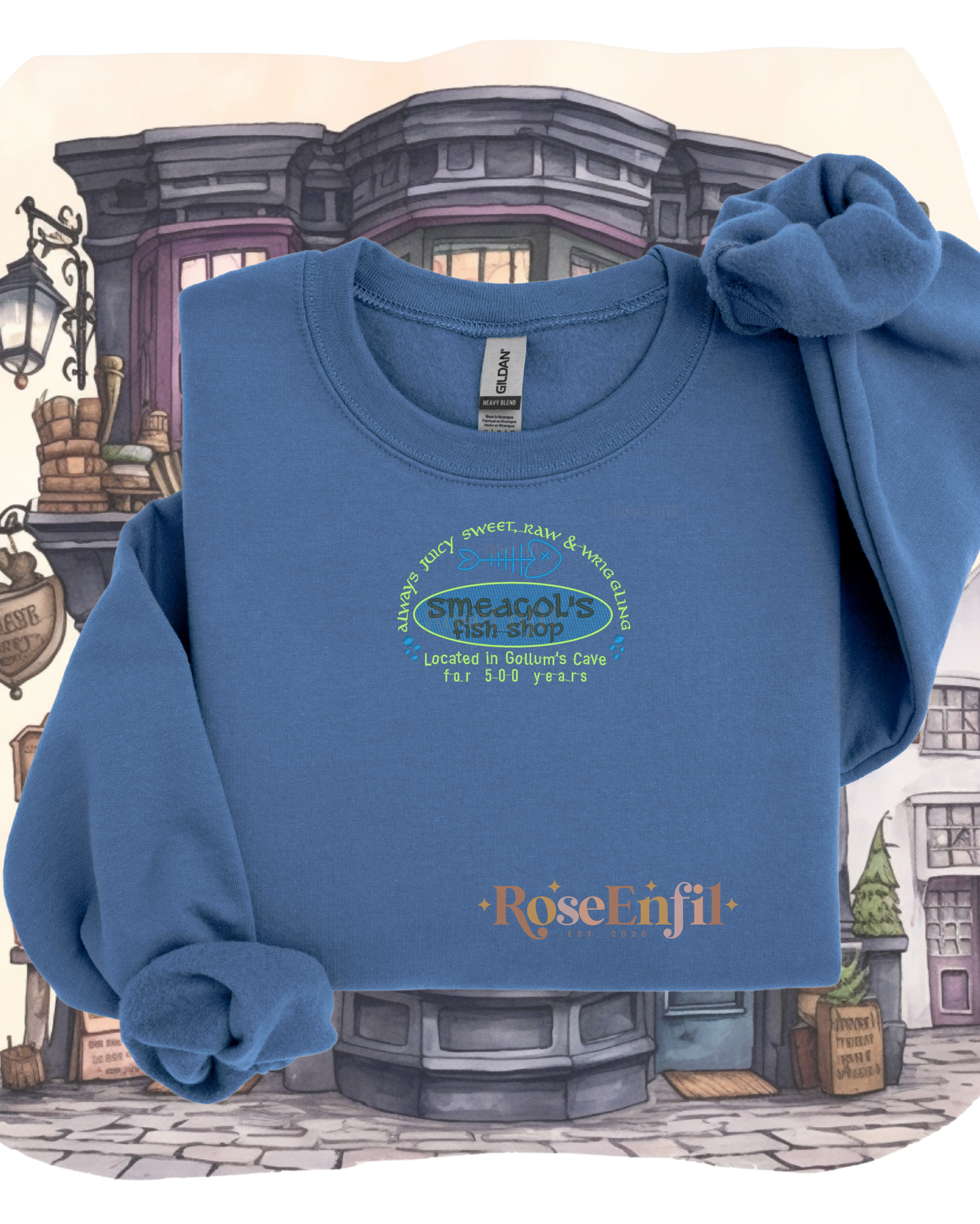 Fresh fish - Books and movies collection hobbit - Embroidery (multiple colors)