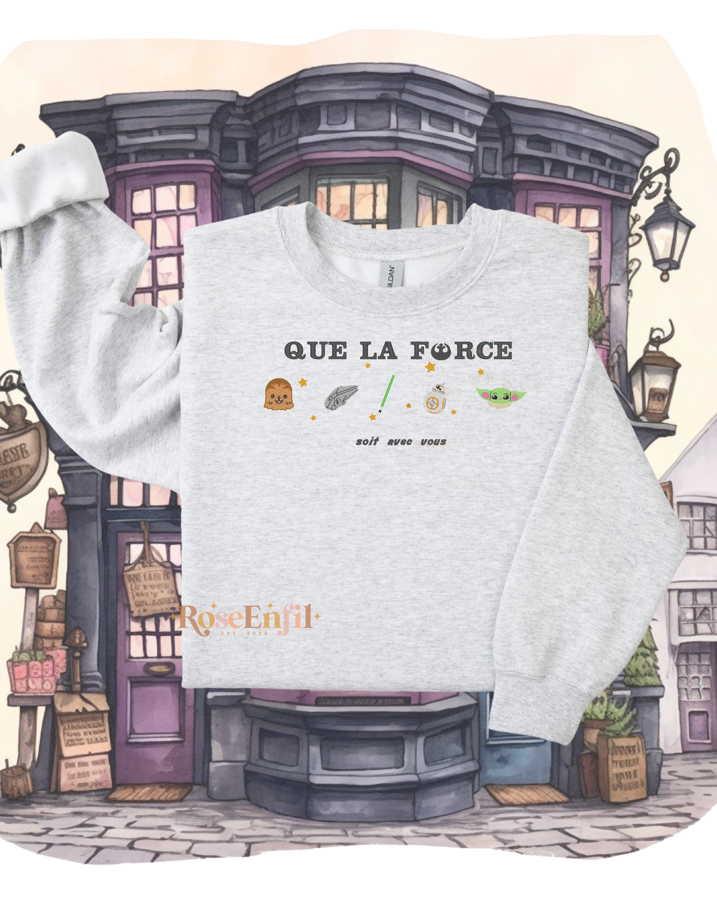 La force (version été) - AMIS DES ÉTOILES (fr ou en) - Collection broderie films - Plusieurs couleurs