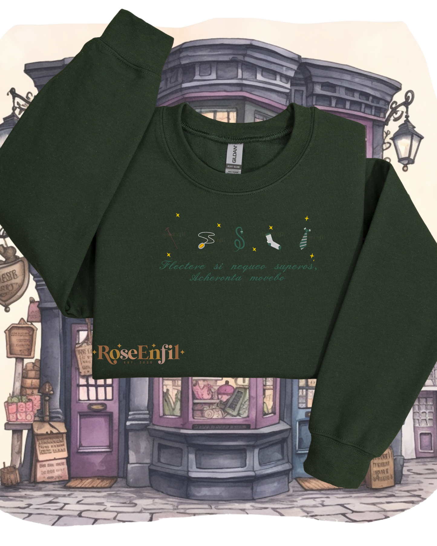 Maison de l'ambition (serpent) avec citation - Collection broderie magique - Plusieurs couleurs