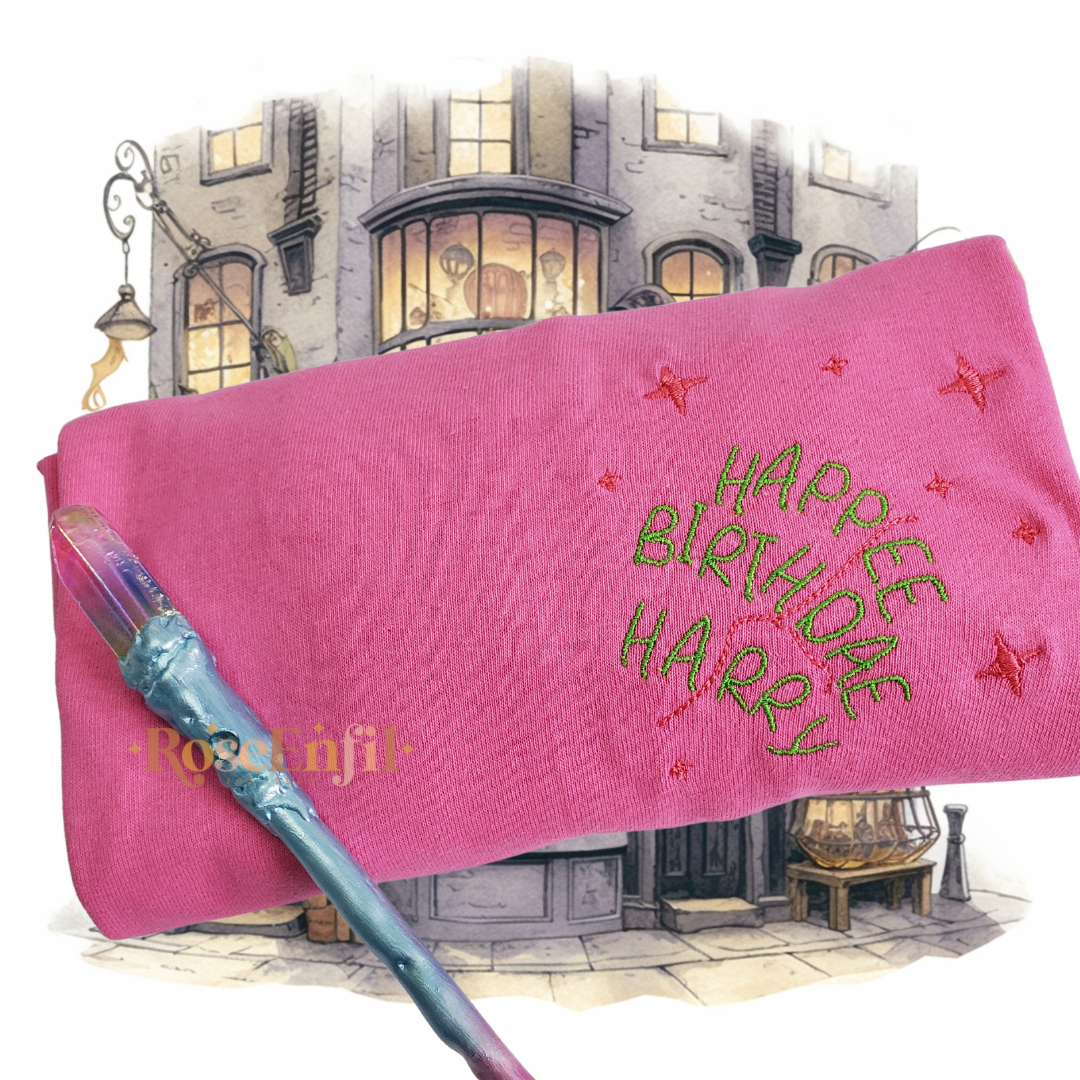 Joyeux anniversaire Harry - Collection Broderie magique - Plusieurs couleurs