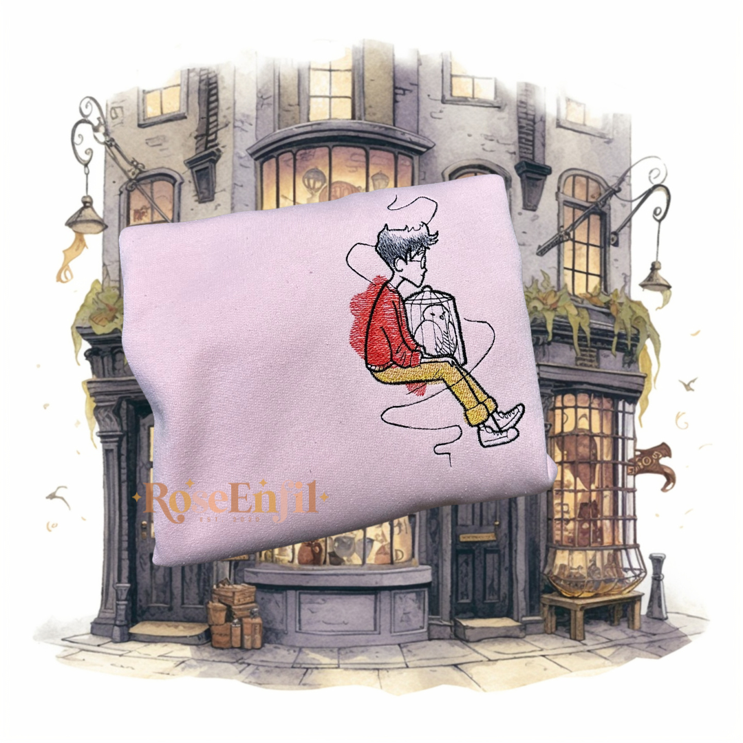 Harry and his friend - Light Pink - Magical embroidery