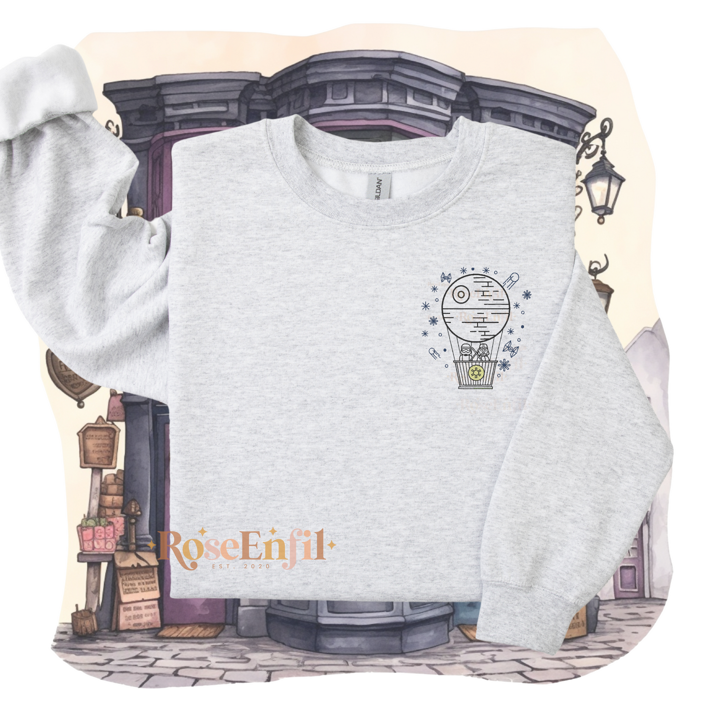 Montgolfière étoile noire - Amis des étoiles (broderie) - Plusieurs couleurs