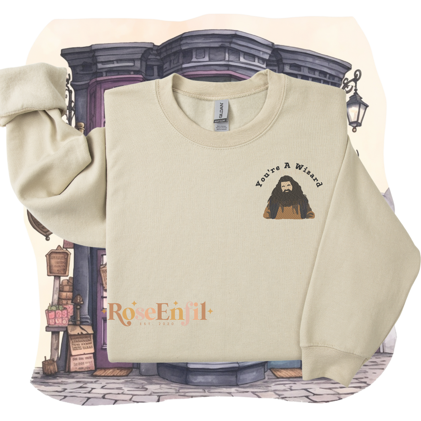 Hagrid with quote (fr - en) - Magical embroidery - Multiple colors