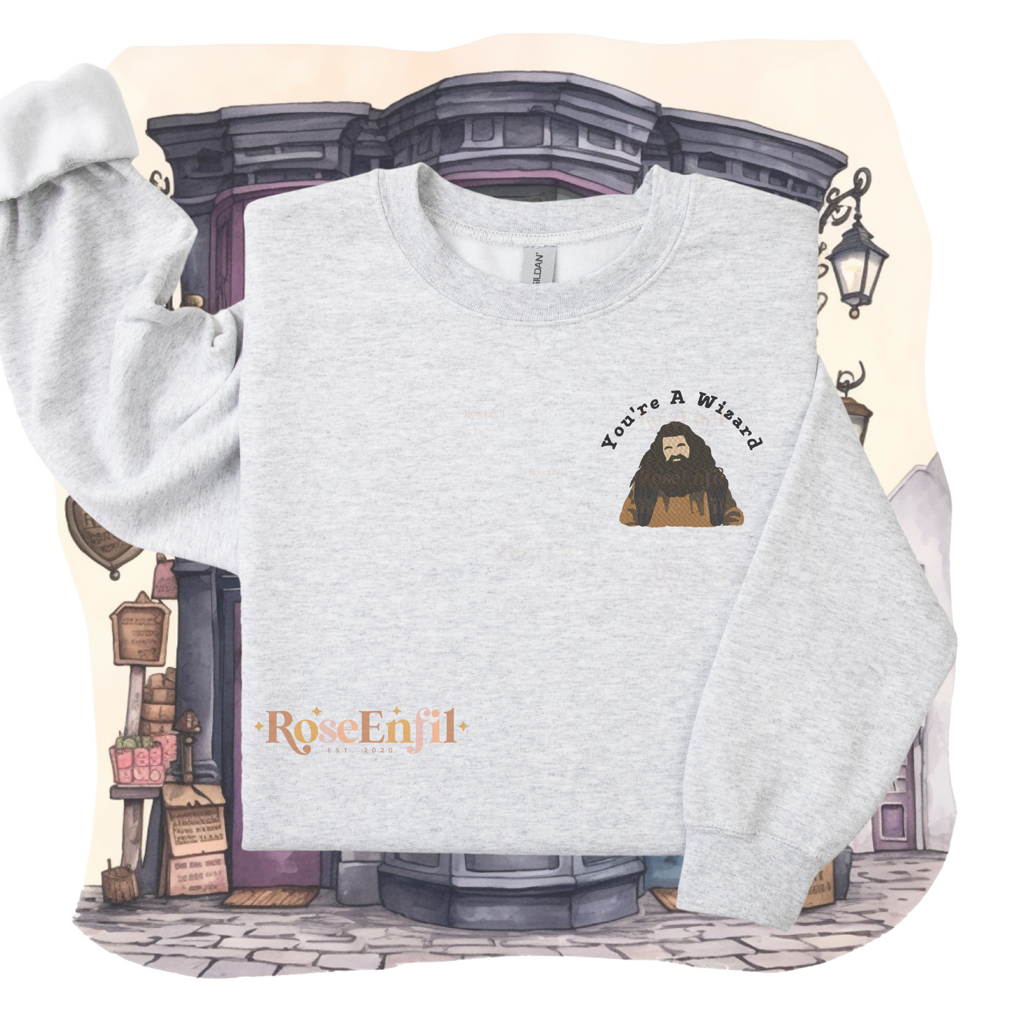 Hagrid with quote (fr - en) - Magical embroidery - Multiple colors