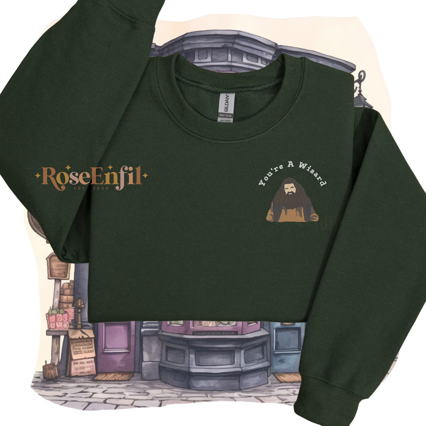 Hagrid with quote (fr - en) - Magical embroidery - Multiple colors