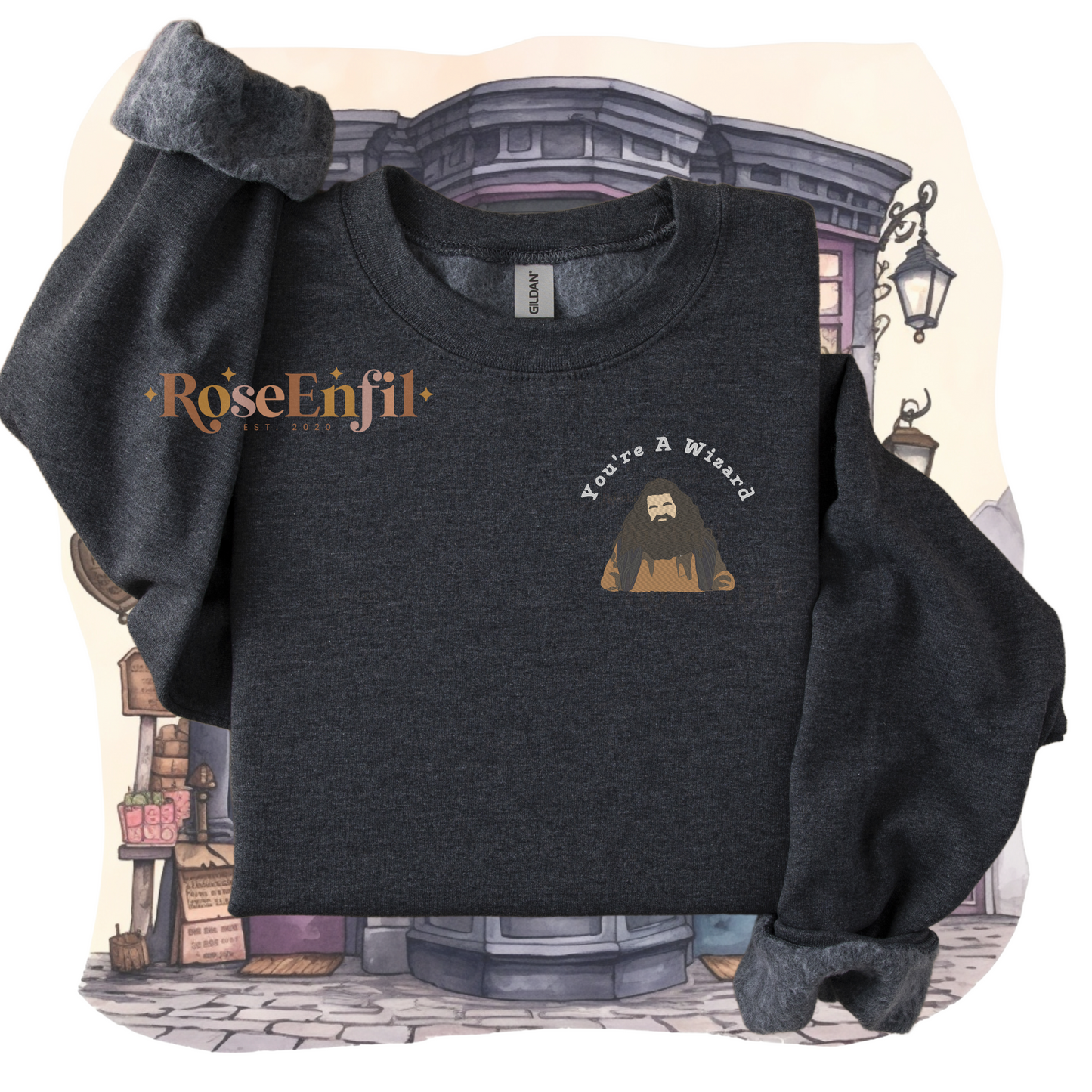 Hagrid with quote (fr - en) - Magical embroidery - Multiple colors