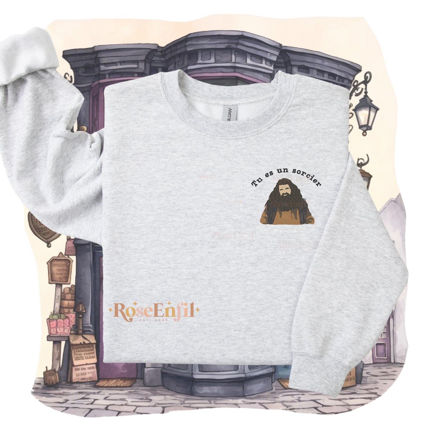 Hagrid with quote (fr - en) - Magical embroidery - Multiple colors