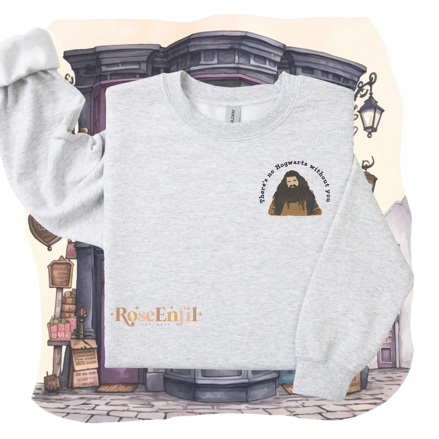 Hagrid avec citation - Broderie magique - Plusieurs couleurs