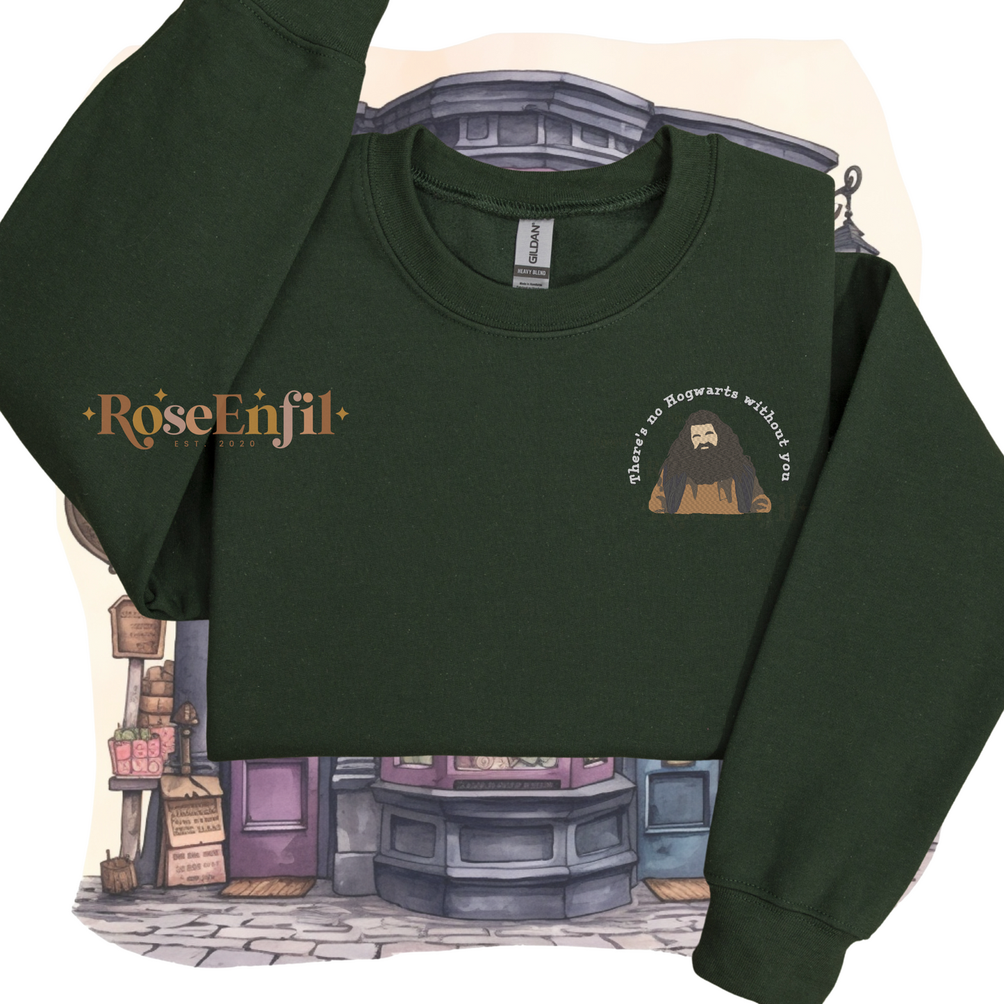Hagrid avec citation - Broderie magique - Plusieurs couleurs