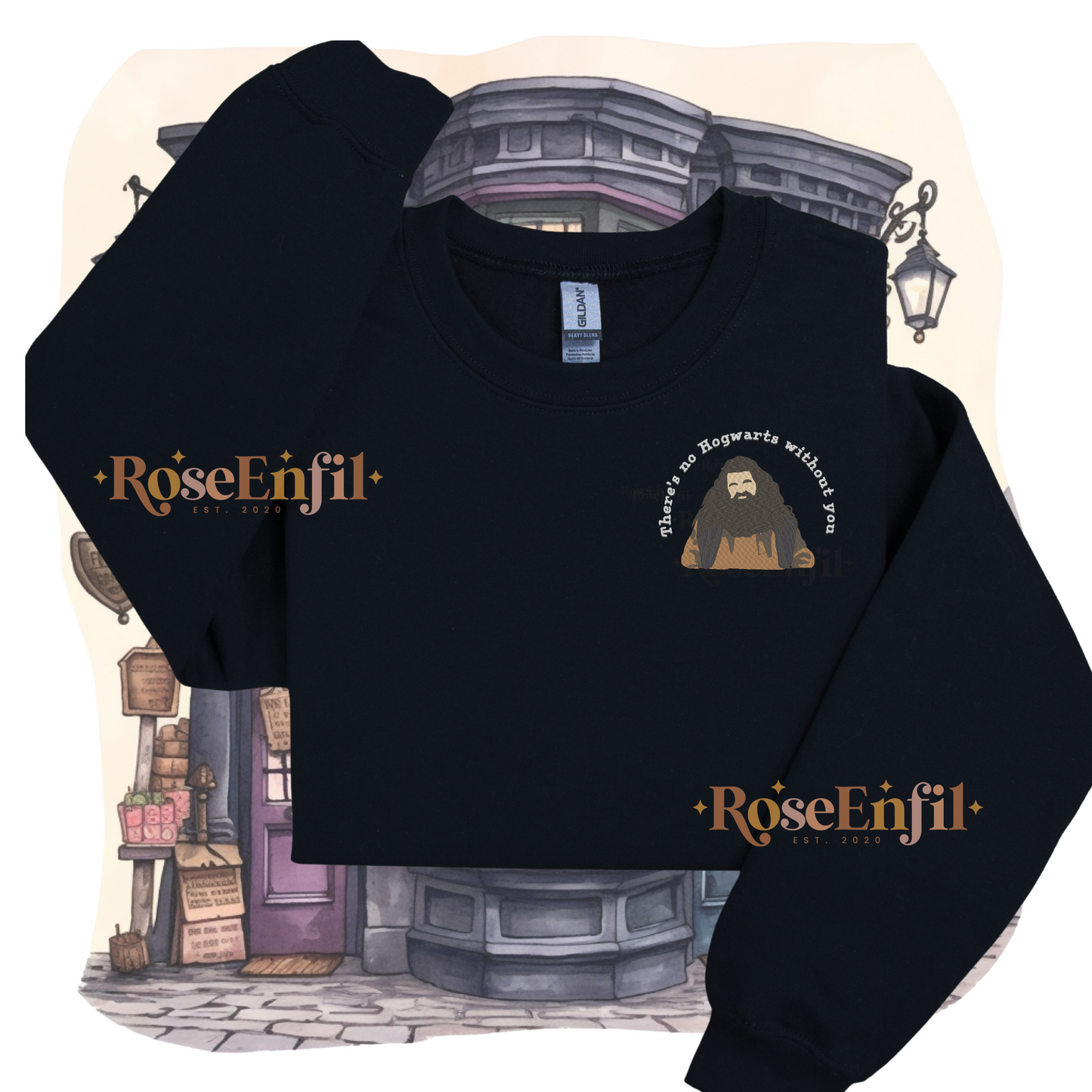 Hagrid avec citation - Broderie magique - Plusieurs couleurs