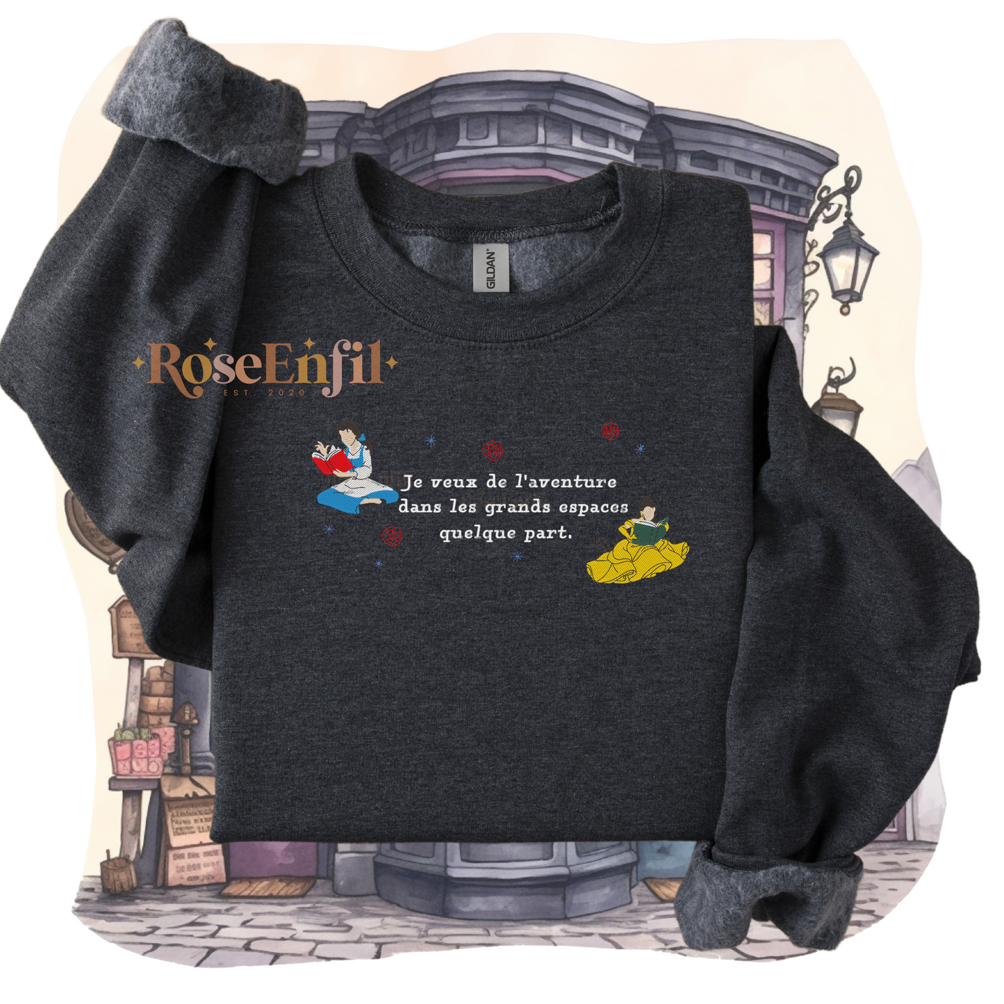 Belle - Aventure (citation) - Collection Princesse - Broderie magique - Plusieurs couleurs