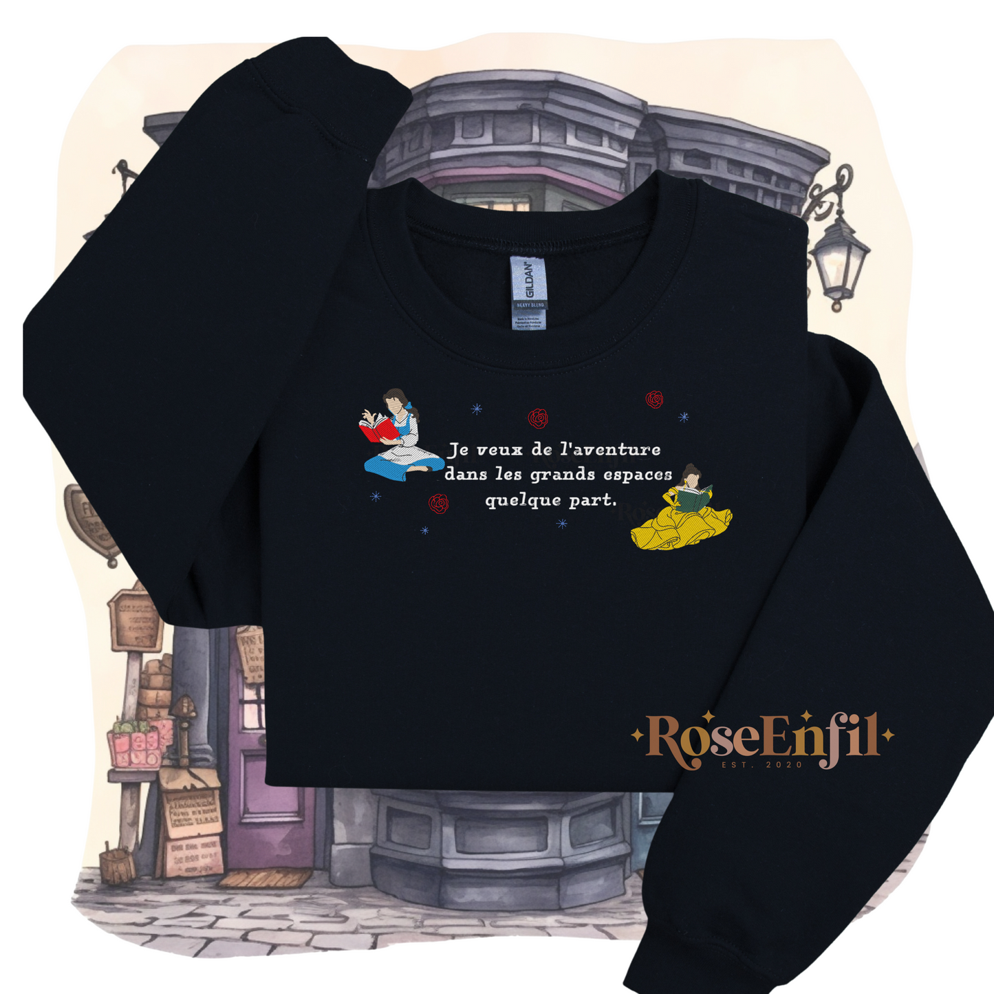 Belle - Aventure (citation) - Collection Princesse - Broderie magique - Plusieurs couleurs