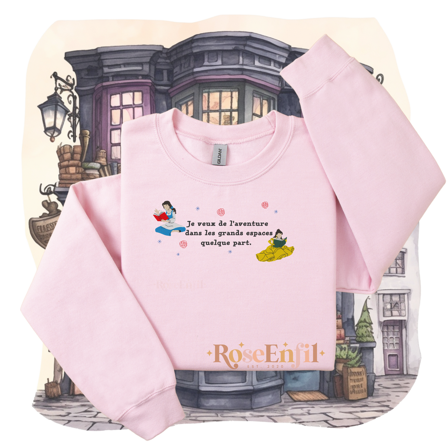Belle - Aventure (citation) - Collection Princesse - Broderie magique - Plusieurs couleurs