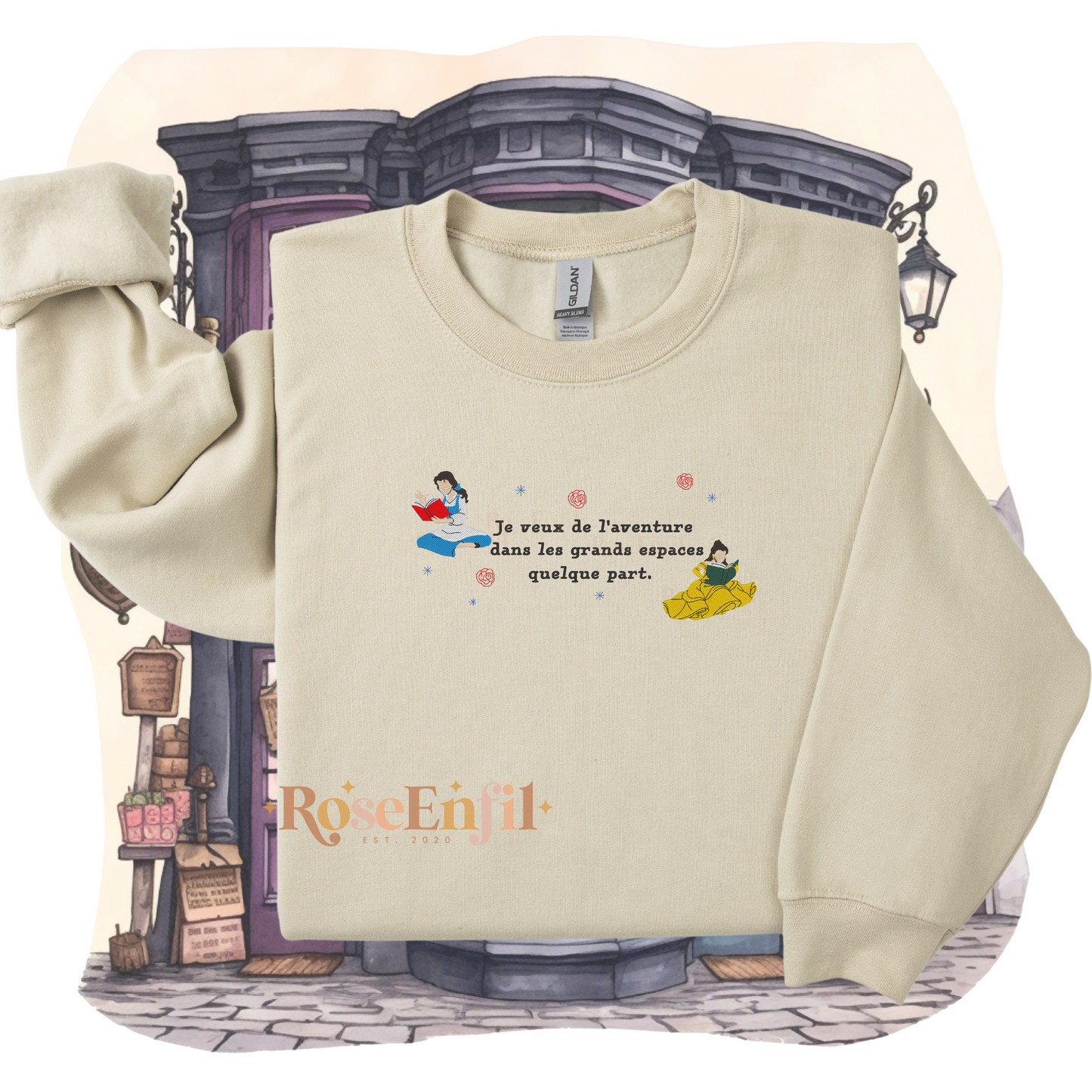 Belle - Aventure (citation) - Collection Princesse - Broderie magique - Plusieurs couleurs