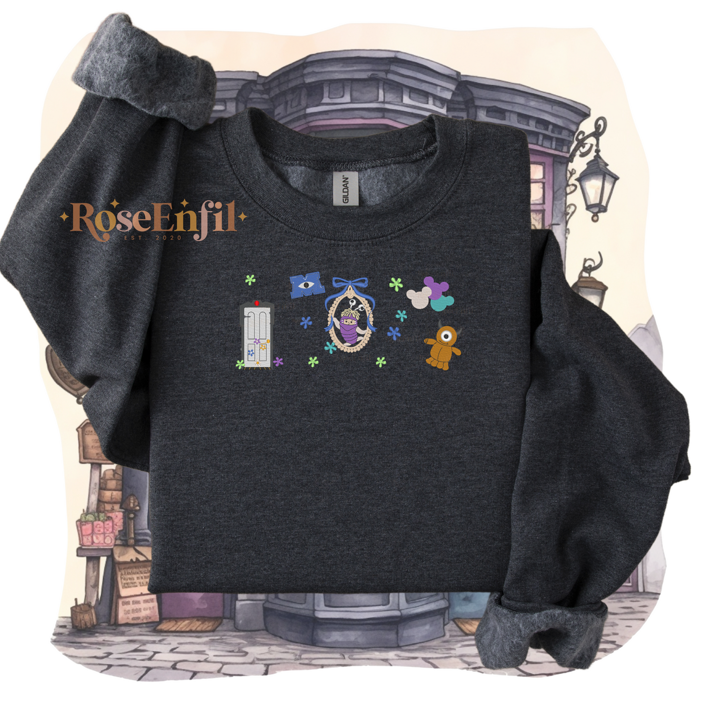 Portrait Boo (monstres) - Collection inspirée des écrans - Broderie magique - Plusieurs couleurs