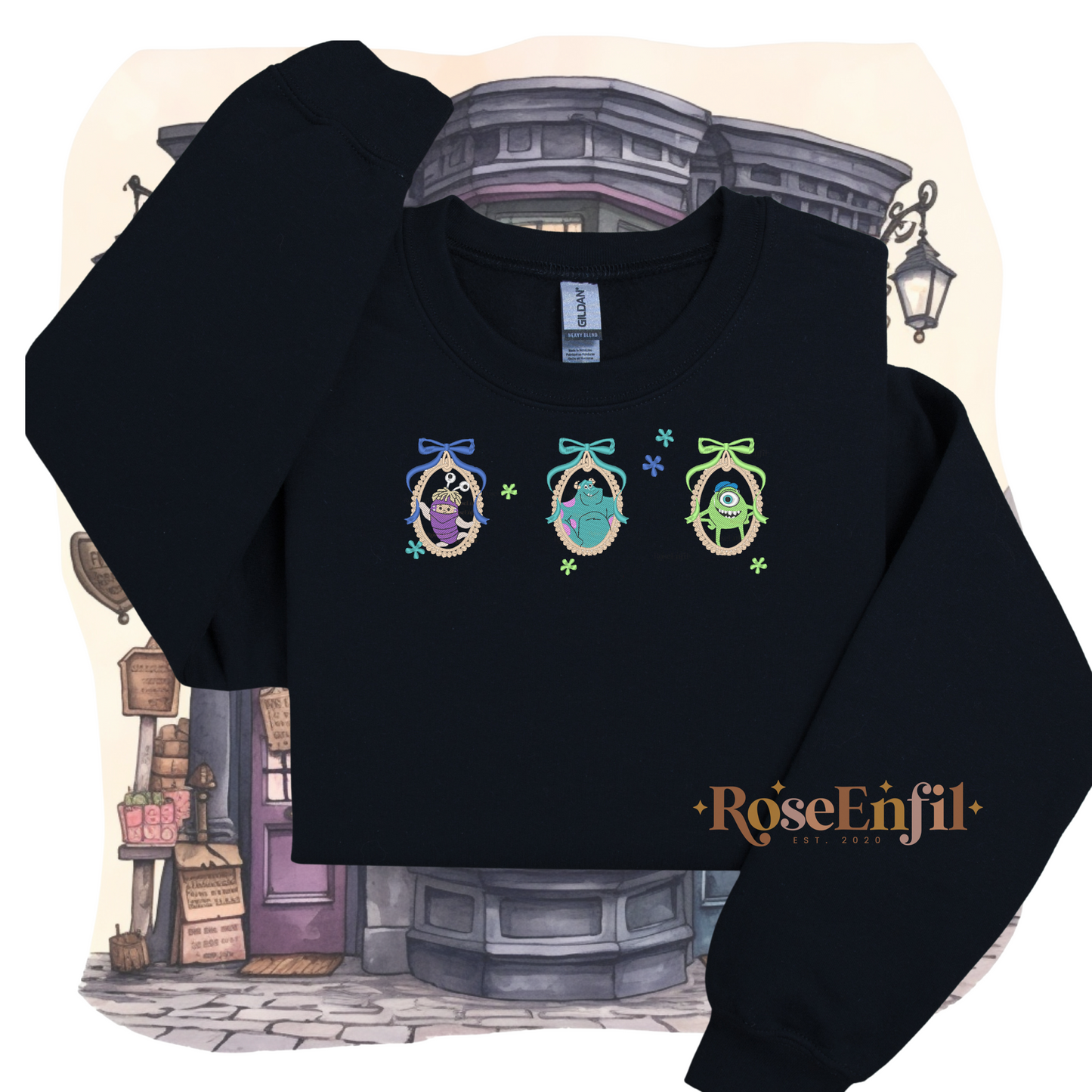 Portrait trio de monstres- Collection inspirée des écrans - Broderie magique - Plusieurs couleurs
