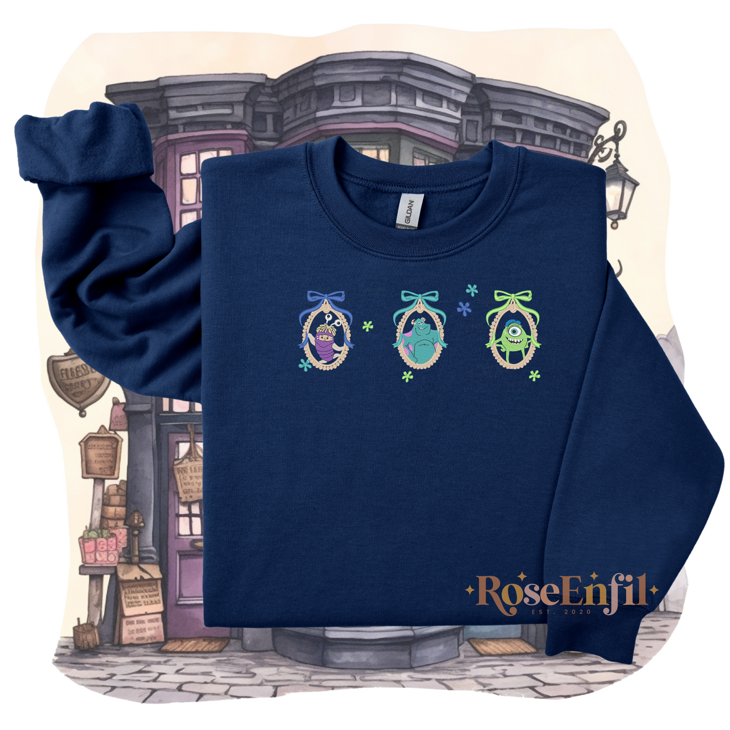 Portrait trio de monstres- Collection inspirée des écrans - Broderie magique - Plusieurs couleurs