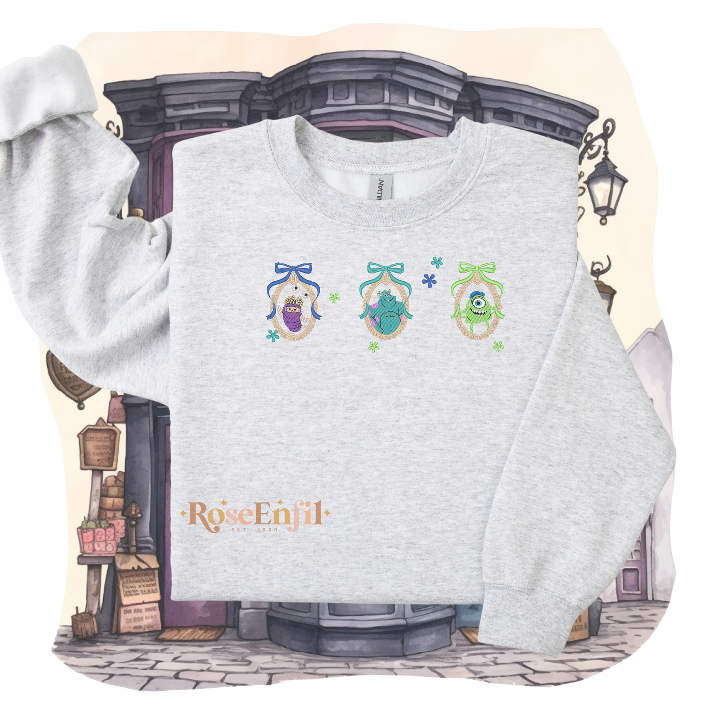 Portrait trio de monstres- Collection inspirée des écrans - Broderie magique - Plusieurs couleurs